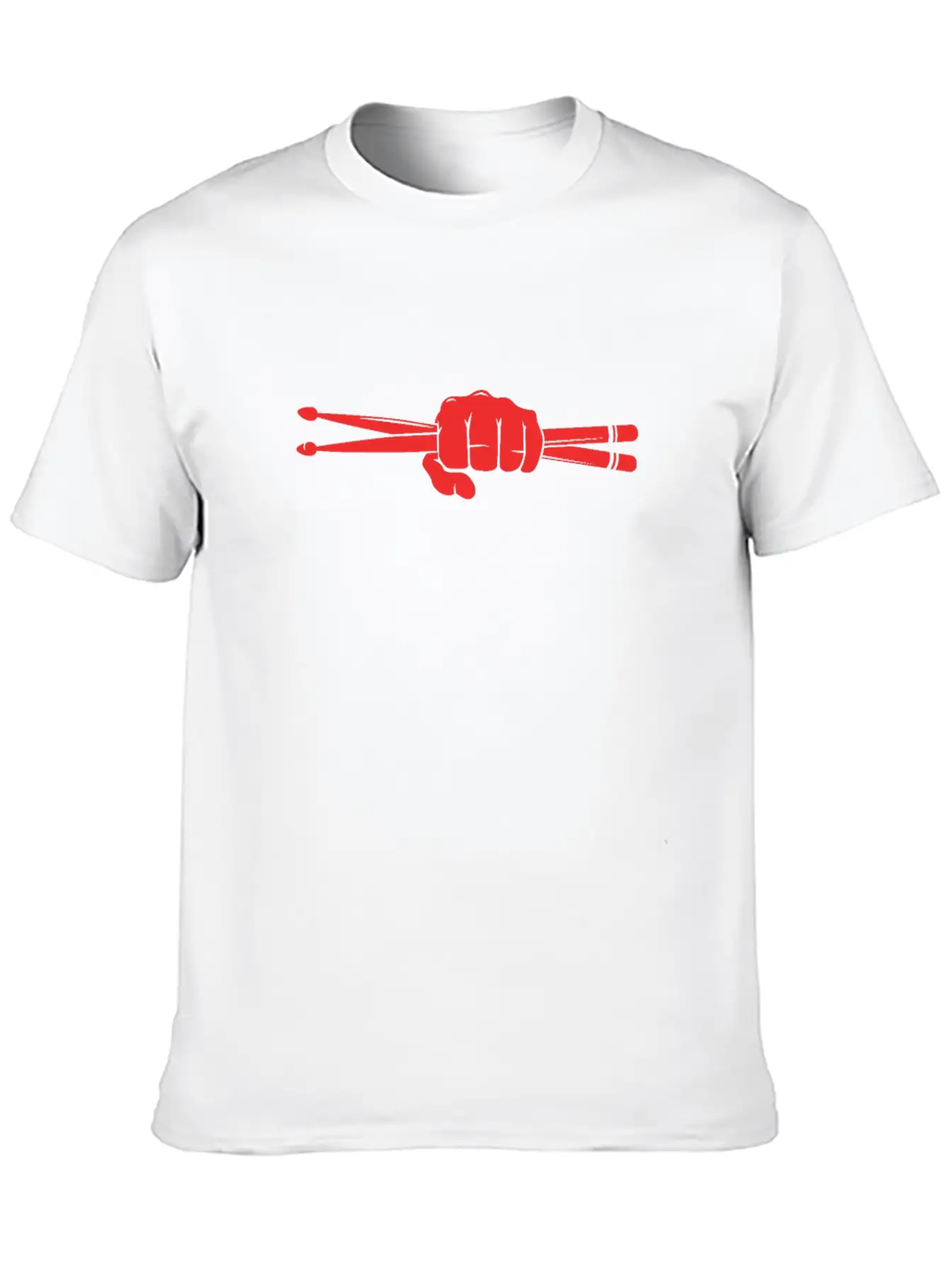 Drummer Fist Drumsticks Unisex Casual T-Shirt – Clean Design For Daily Comfort