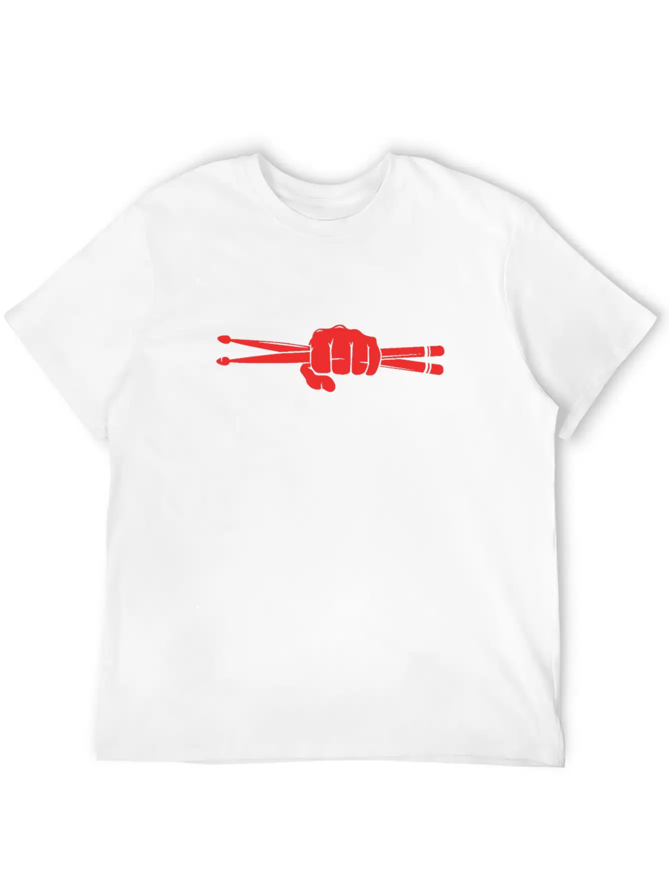Drummer Fist Drumsticks Unisex Casual T-Shirt – Clean Design For Daily Comfort
