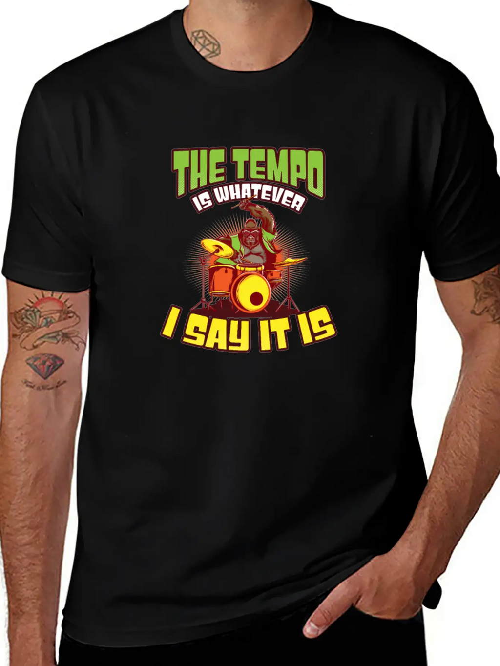 Drummer Tempo Is Whatever I Say It Is Breathable Soft Cotton T-Shirt – Timeless Casual Look