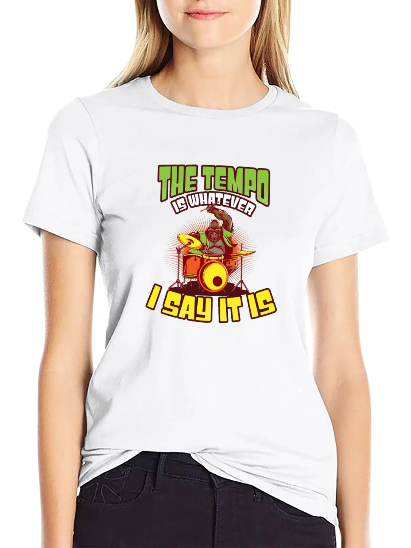 Drummer Tempo Is Whatever I Say It Is Breathable Soft Cotton T-Shirt – Timeless Casual Look