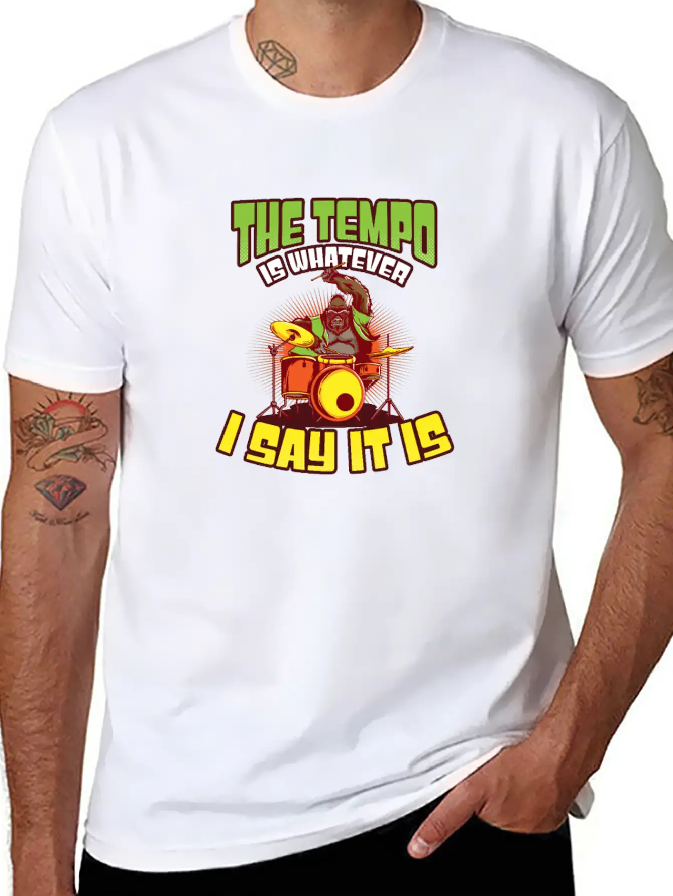 Drummer Tempo Is Whatever I Say It Is Breathable Soft Cotton T-Shirt – Timeless Casual Look