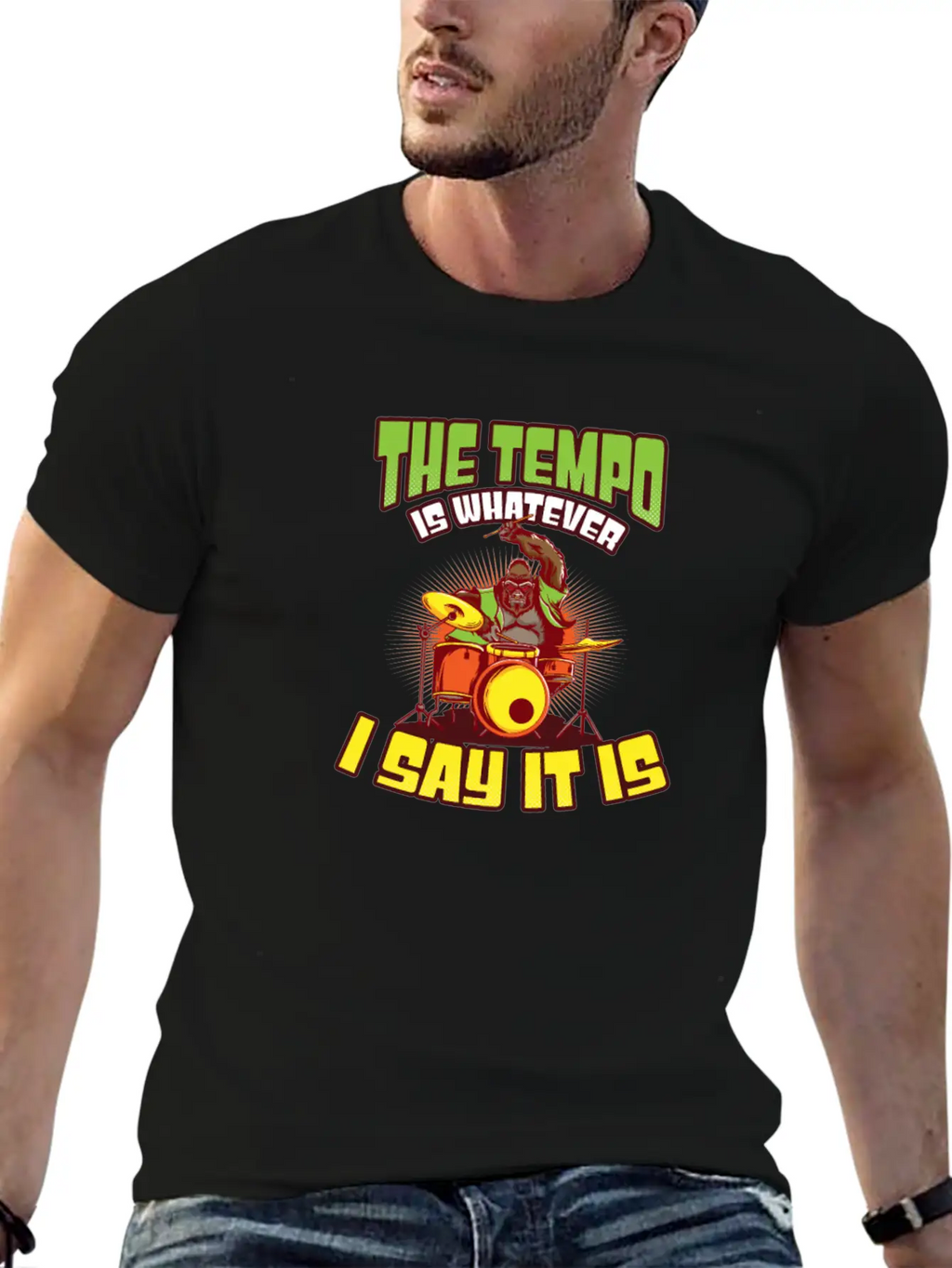 Drummer Tempo Is Whatever I Say It Is Breathable Soft Cotton T-Shirt – Timeless Casual Look