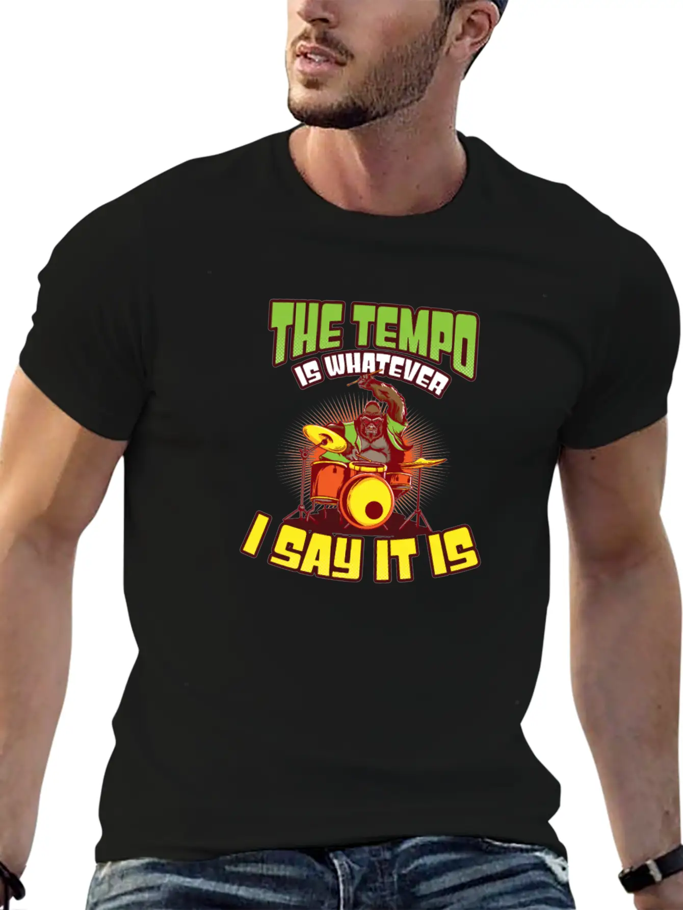 Drummer Tempo Is Whatever I Say It Is Breathable Soft Cotton T-Shirt – Timeless Casual Look