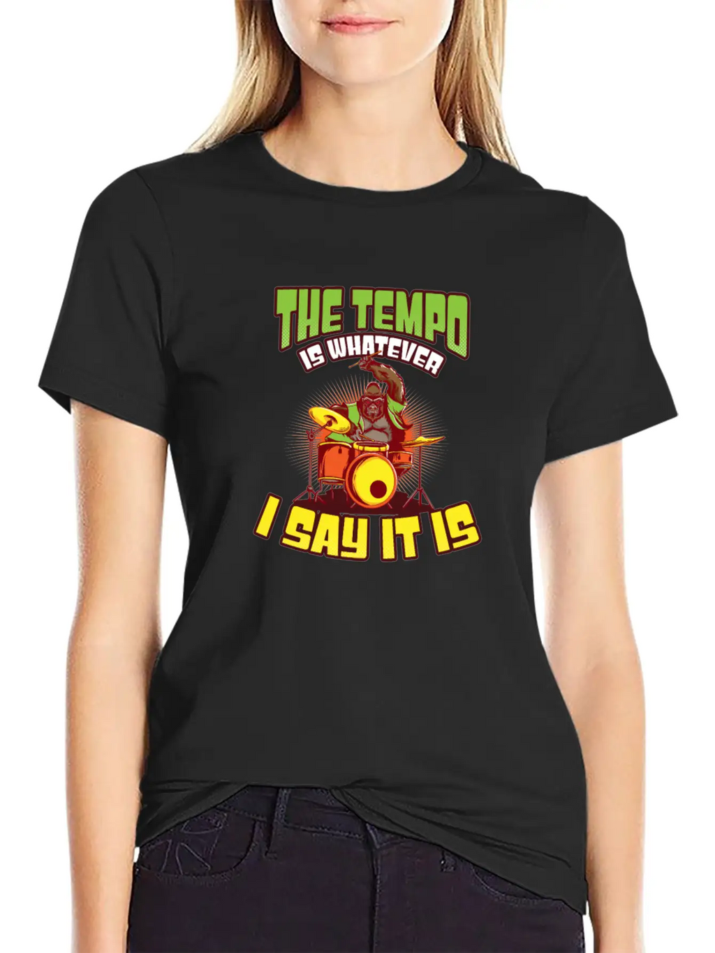 Drummer Tempo Is Whatever I Say It Is Breathable Soft Cotton T-Shirt – Timeless Casual Look