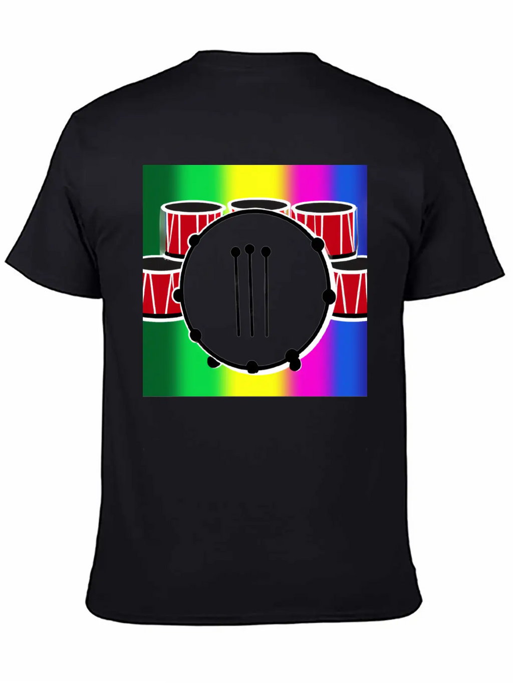 Drumming And The Rainbow Unisex Casual T-Shirt – Clean Design For Daily Comfort