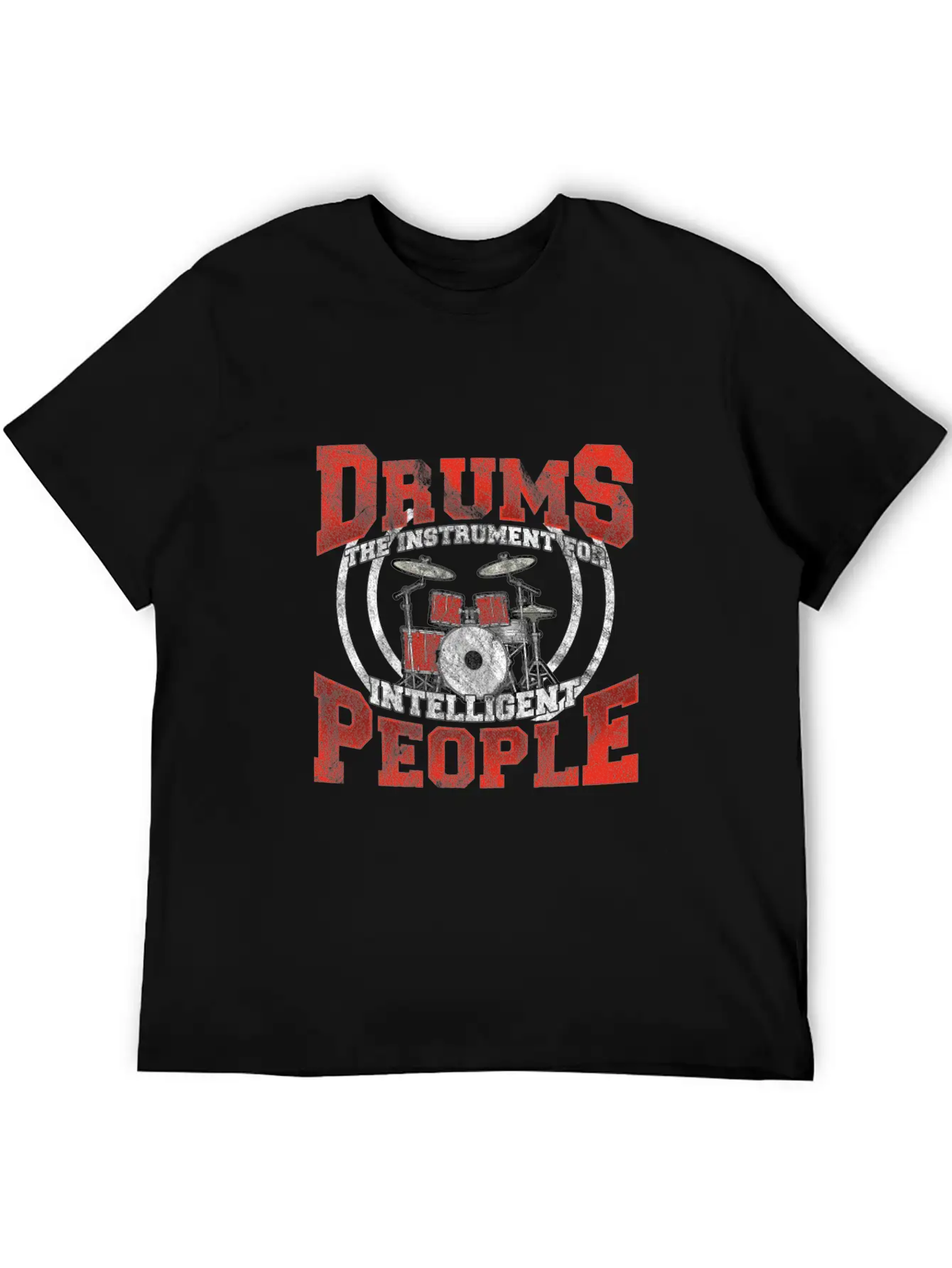 Drums Drummer Intelligent Drumsticks Drum Unisex Casual T-Shirt – Clean Design For Daily Comfort