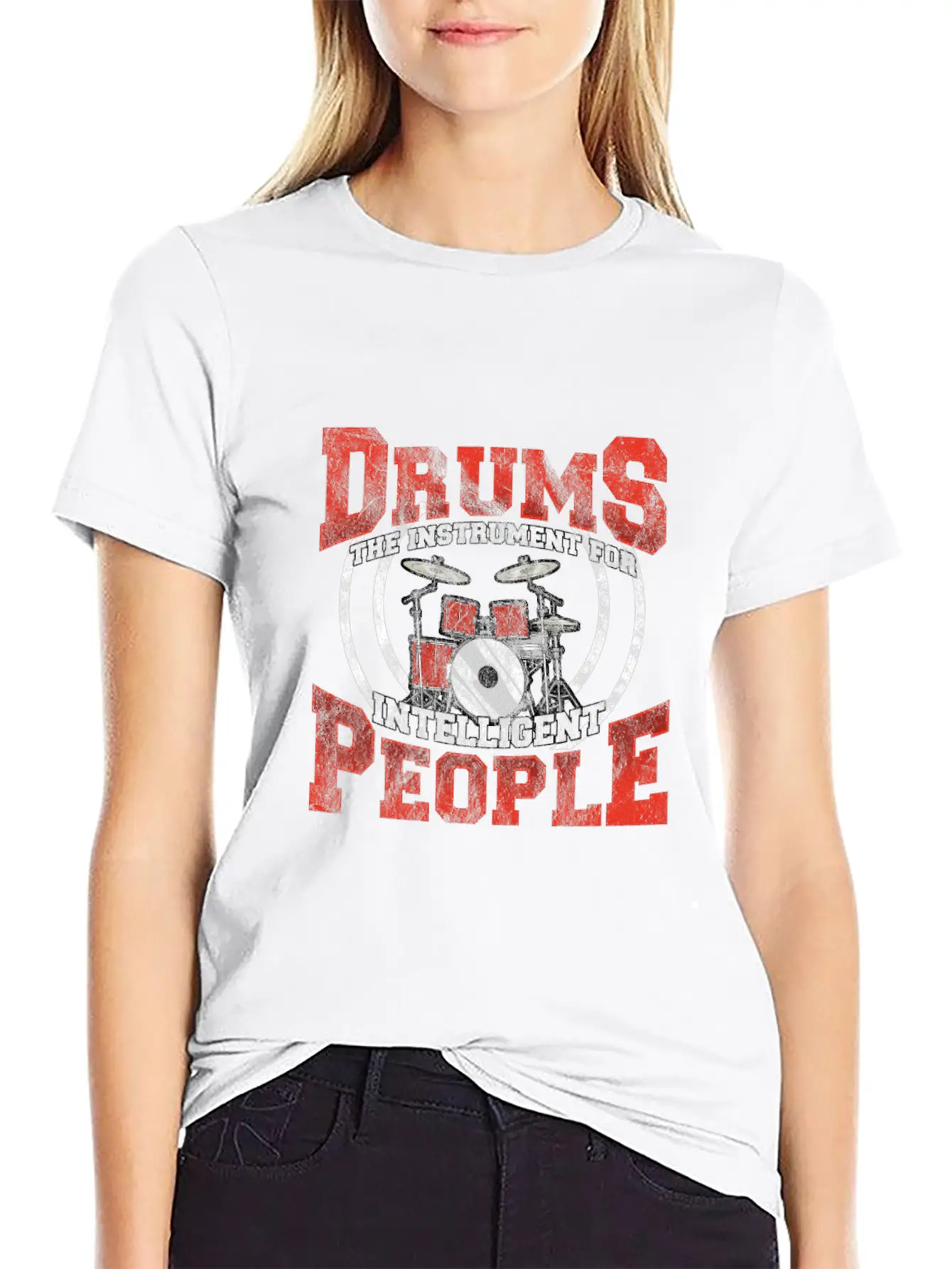Drums Drummer Intelligent Drumsticks Drum Unisex Casual T-Shirt – Clean Design For Daily Comfort