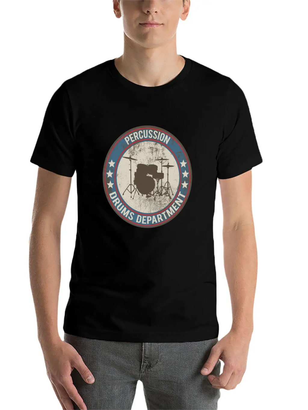 Drums Drums Unisex Short Sleeve Soft Cotton T-Shirt – Casual Everyday Wear