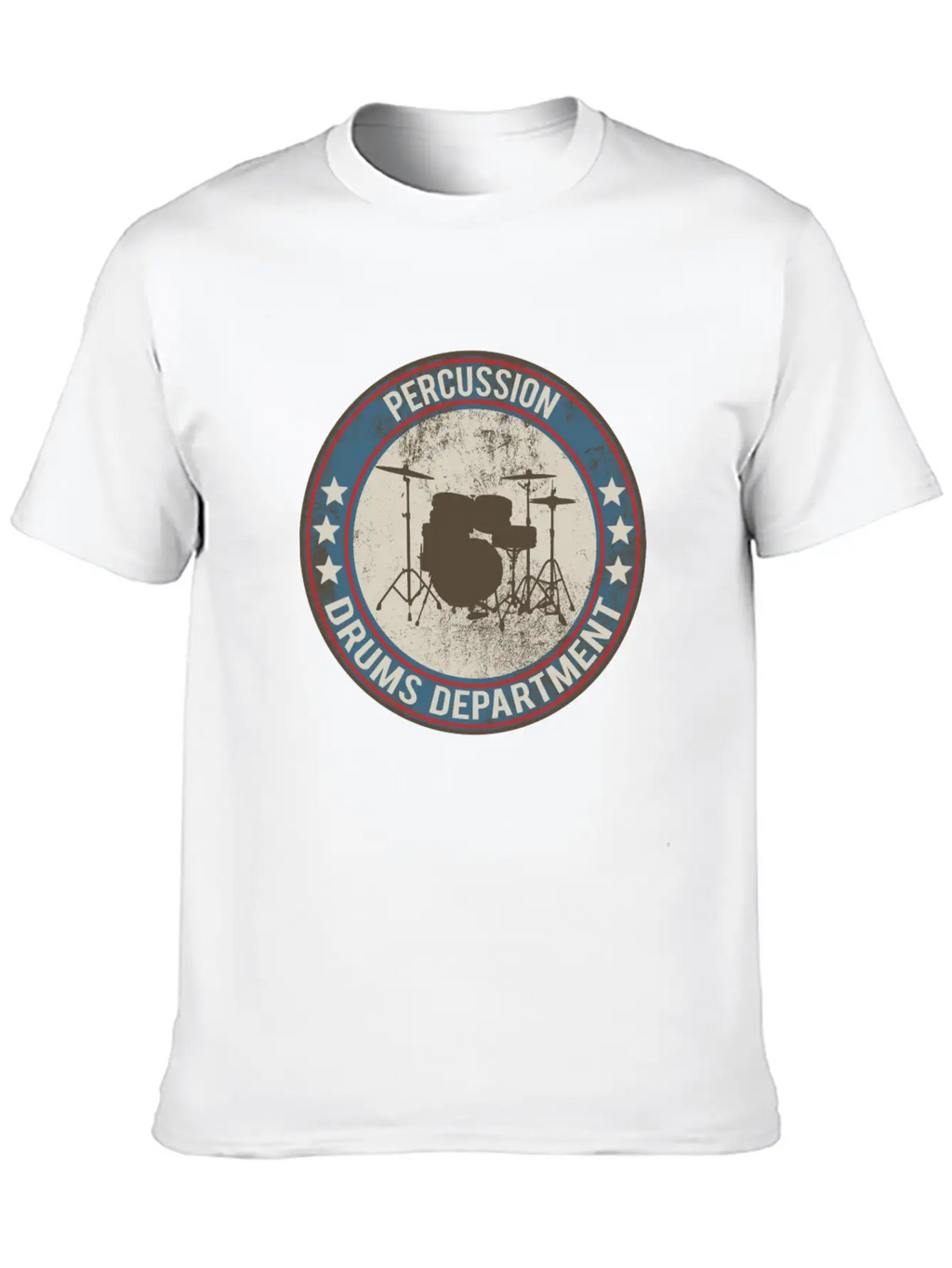 Drums Drums Unisex Short Sleeve Soft Cotton T-Shirt – Casual Everyday Wear