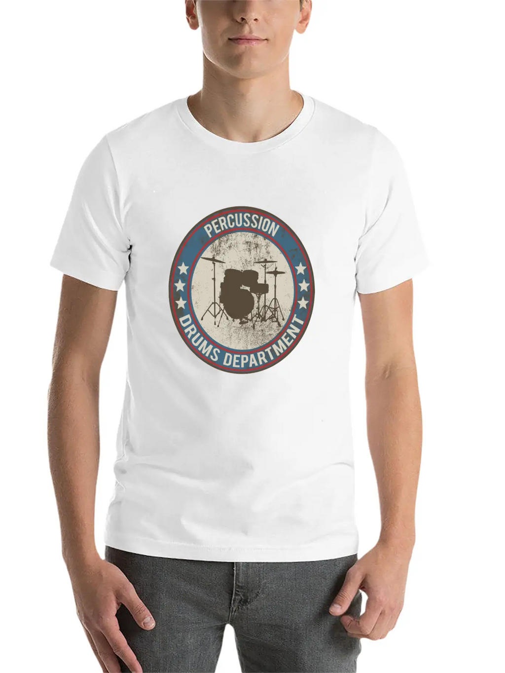 Drums Drums Unisex Short Sleeve Soft Cotton T-Shirt – Casual Everyday Wear