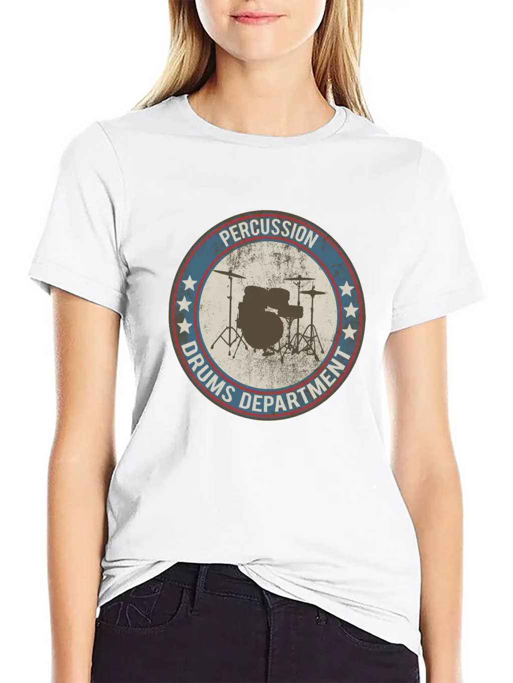 Drums Drums Unisex Short Sleeve Soft Cotton T-Shirt – Casual Everyday Wear