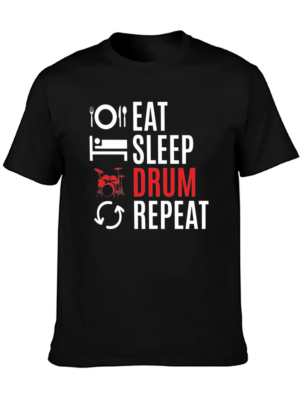Drums Essential Cotton Tee For Daily Outfits – Unisex Style