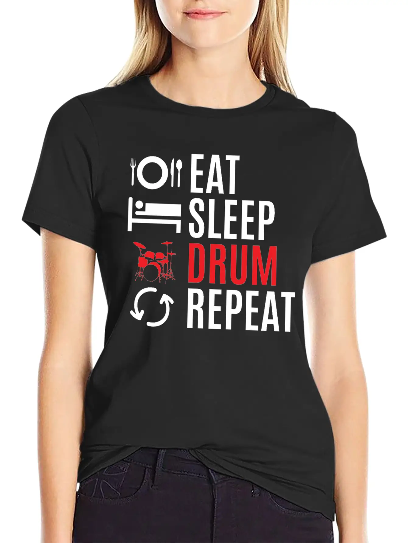 Drums Essential Cotton Tee For Daily Outfits – Unisex Style