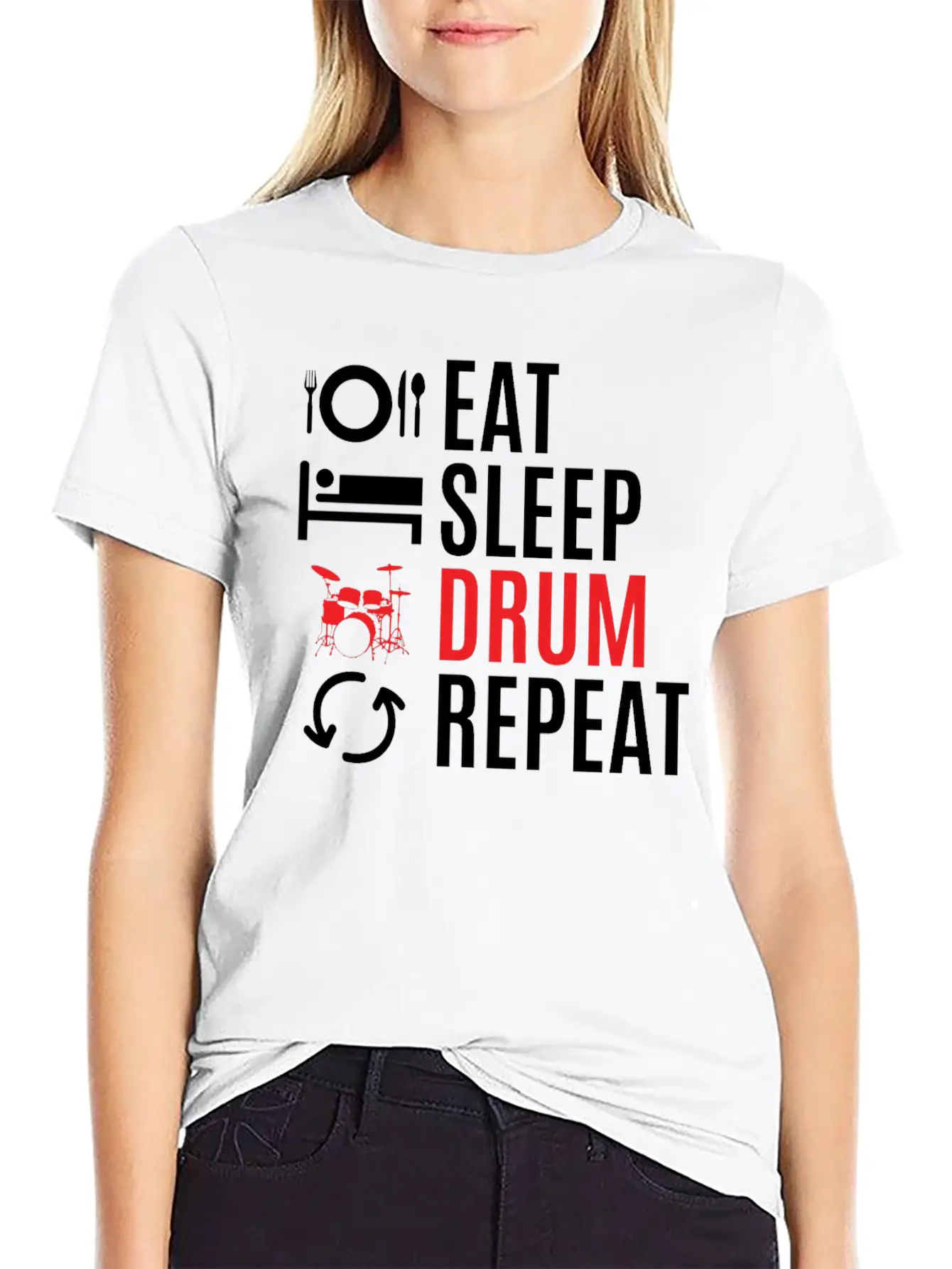 Drums Essential Cotton Tee For Daily Outfits – Unisex Style