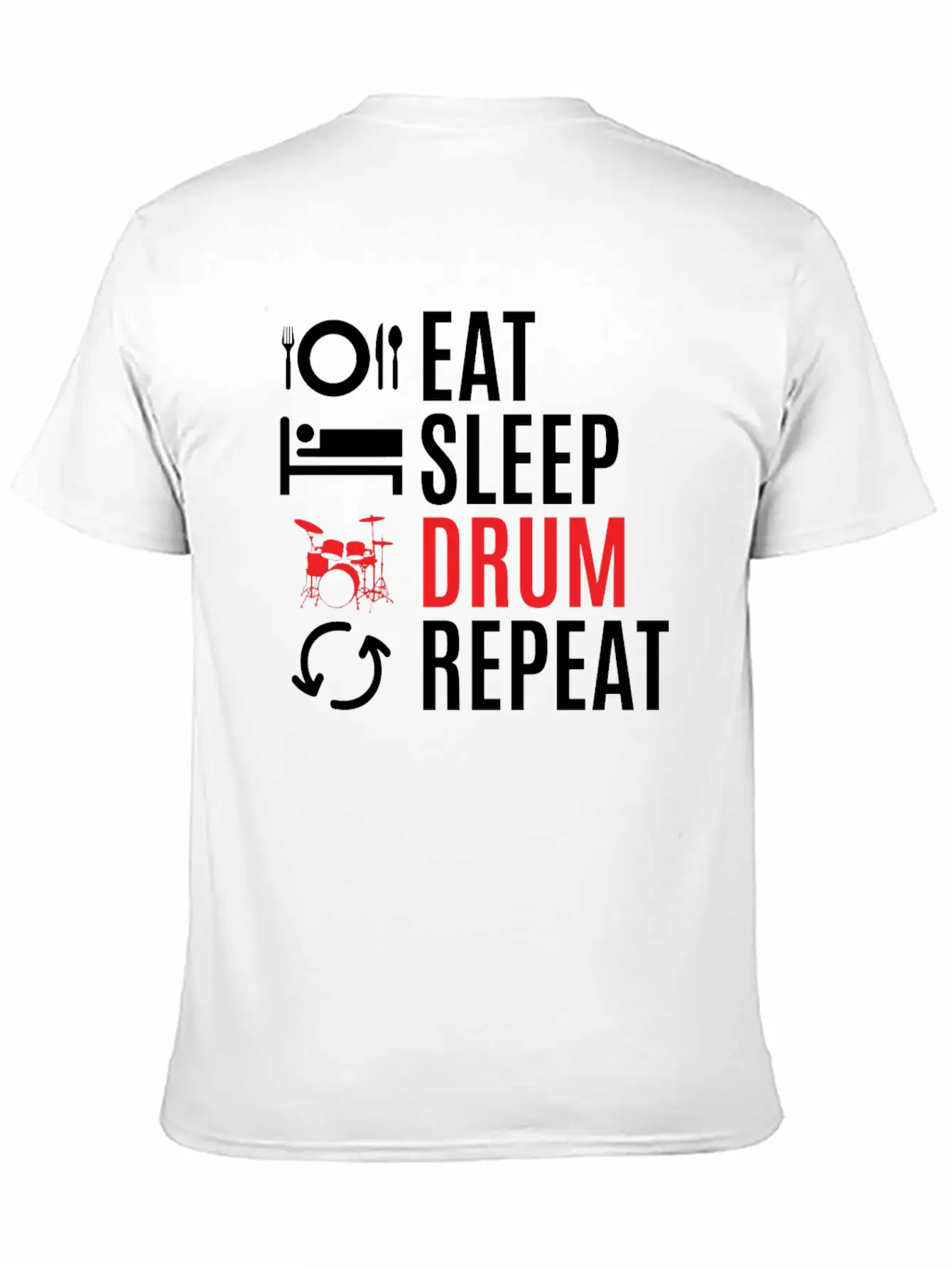 Drums Essential Cotton Tee For Daily Outfits – Unisex Style