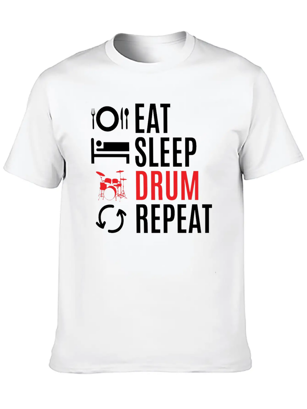 Drums Essential Cotton Tee For Daily Outfits – Unisex Style