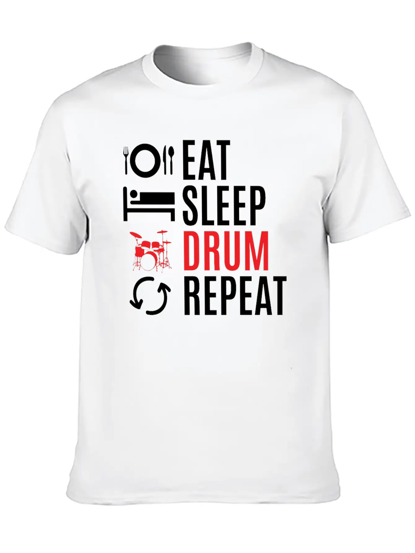 Drums Essential Cotton Tee For Daily Outfits – Unisex Style