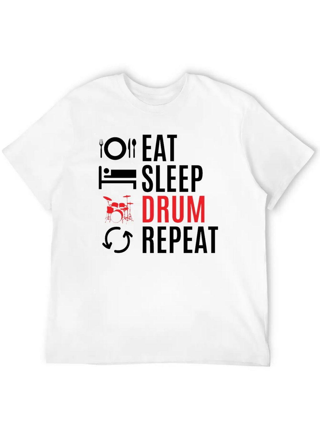 Drums Essential Cotton Tee For Daily Outfits – Unisex Style