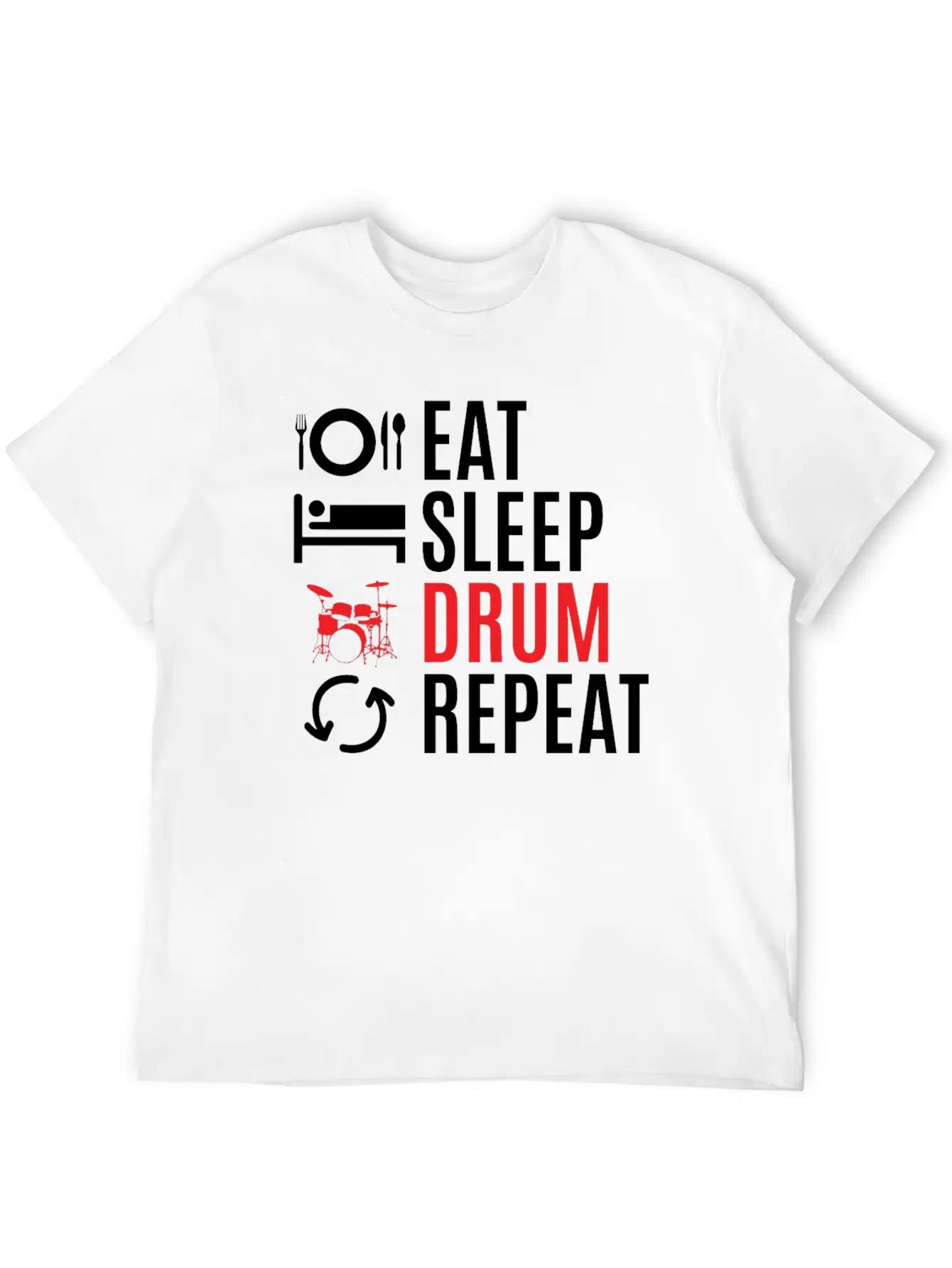 Drums Essential Cotton Tee For Daily Outfits – Unisex Style