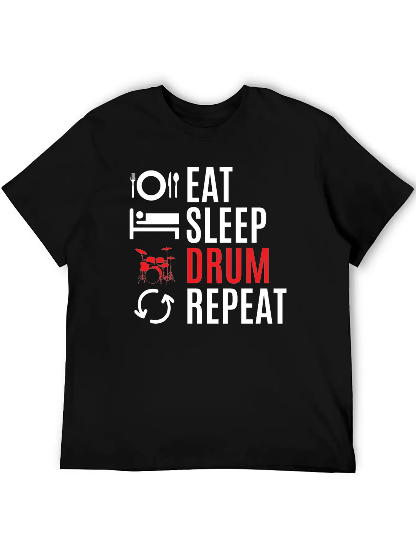 Drums Essential Cotton Tee For Daily Outfits – Unisex Style