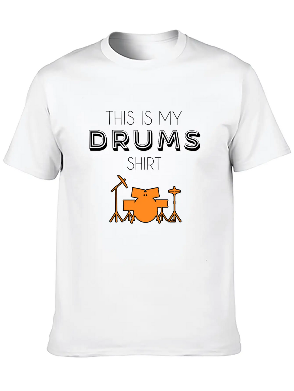 Drums Shirt Breathable Soft Cotton T-Shirt – Timeless Casual Look
