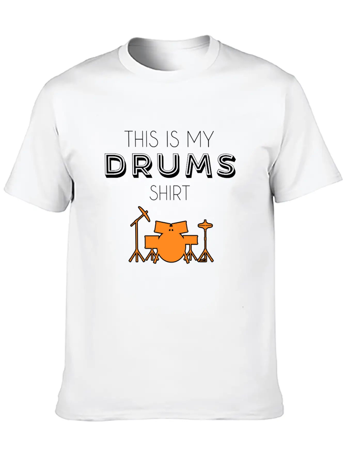 Drums Shirt Breathable Soft Cotton T-Shirt – Timeless Casual Look