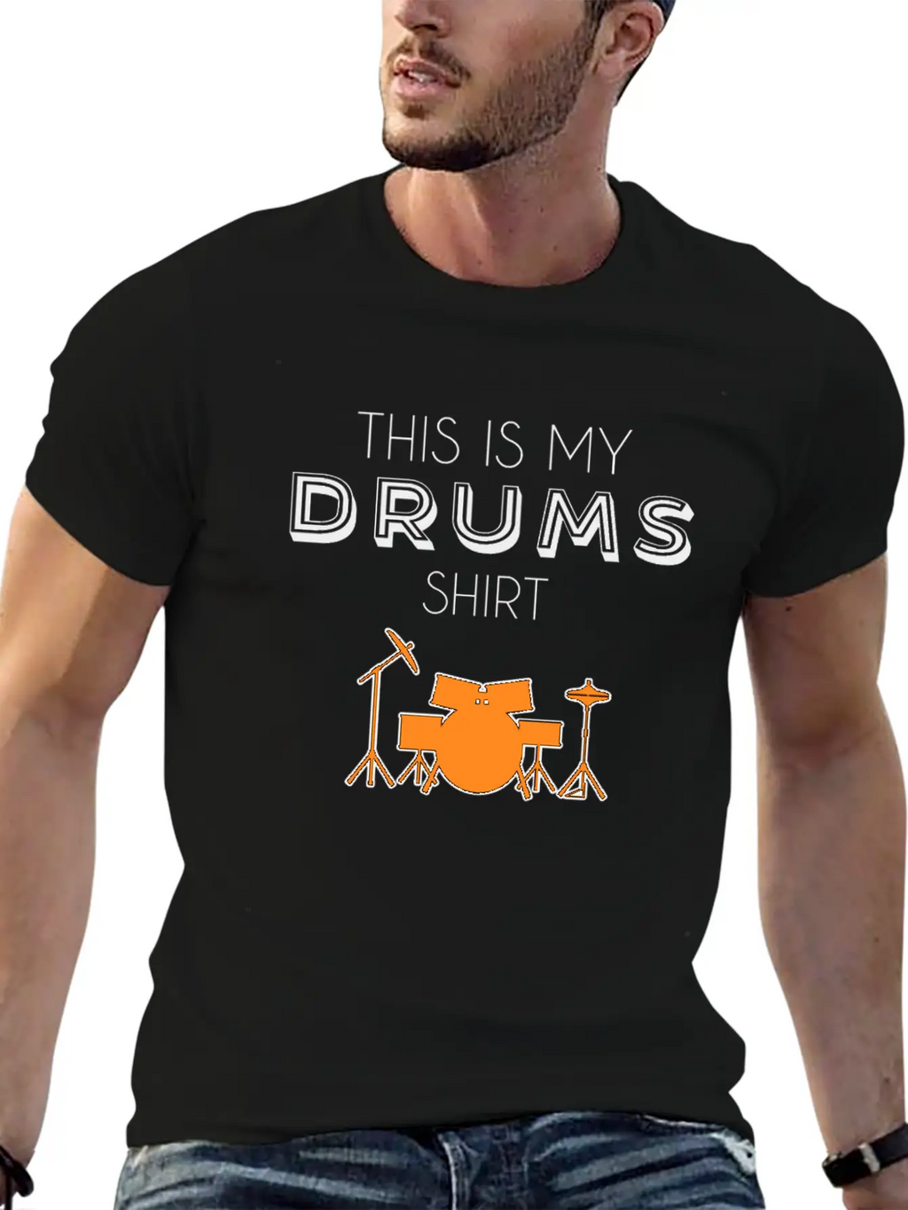 Drums Shirt Breathable Soft Cotton T-Shirt – Timeless Casual Look