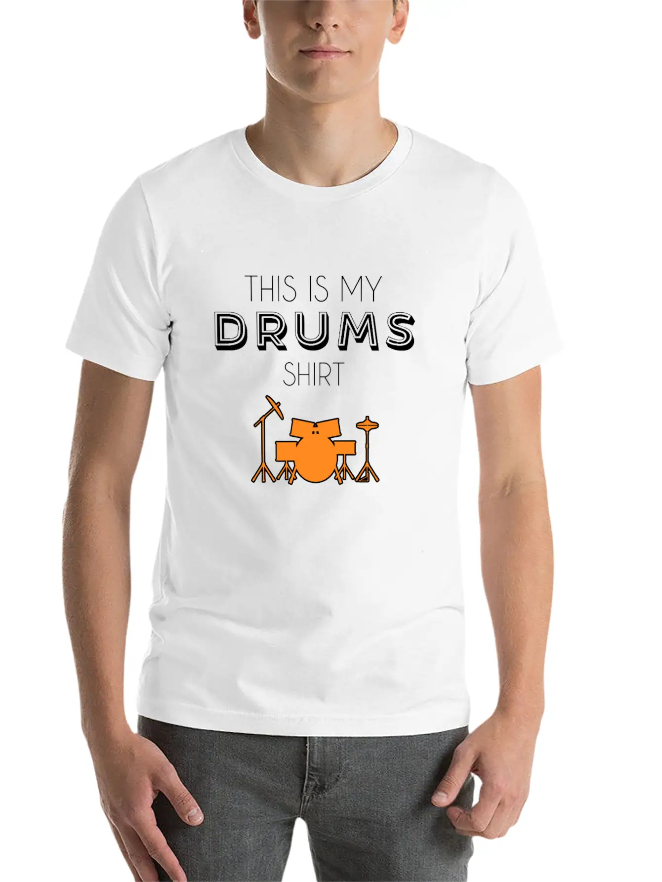 Drums Shirt Breathable Soft Cotton T-Shirt – Timeless Casual Look