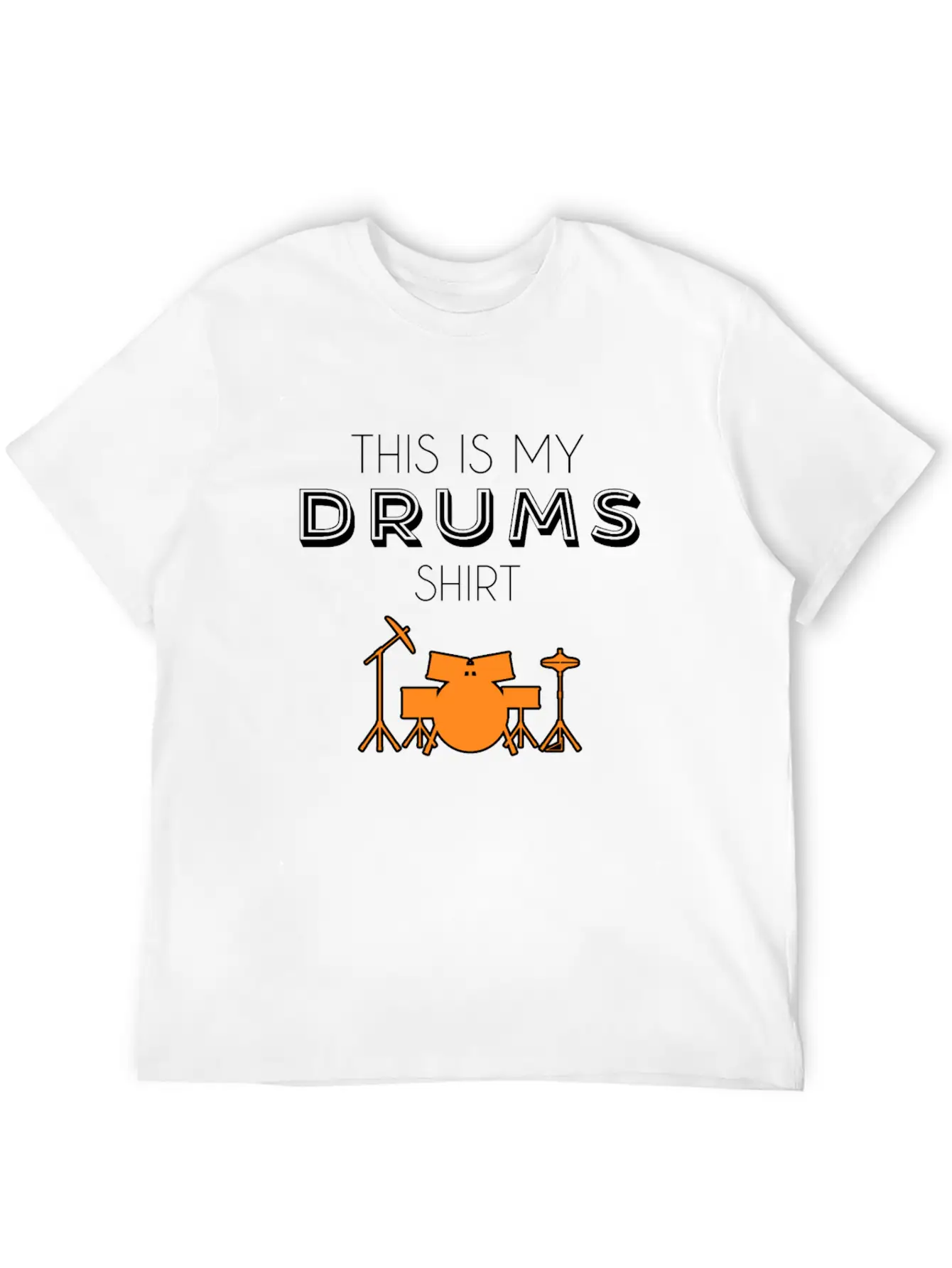 Drums Shirt Breathable Soft Cotton T-Shirt – Timeless Casual Look