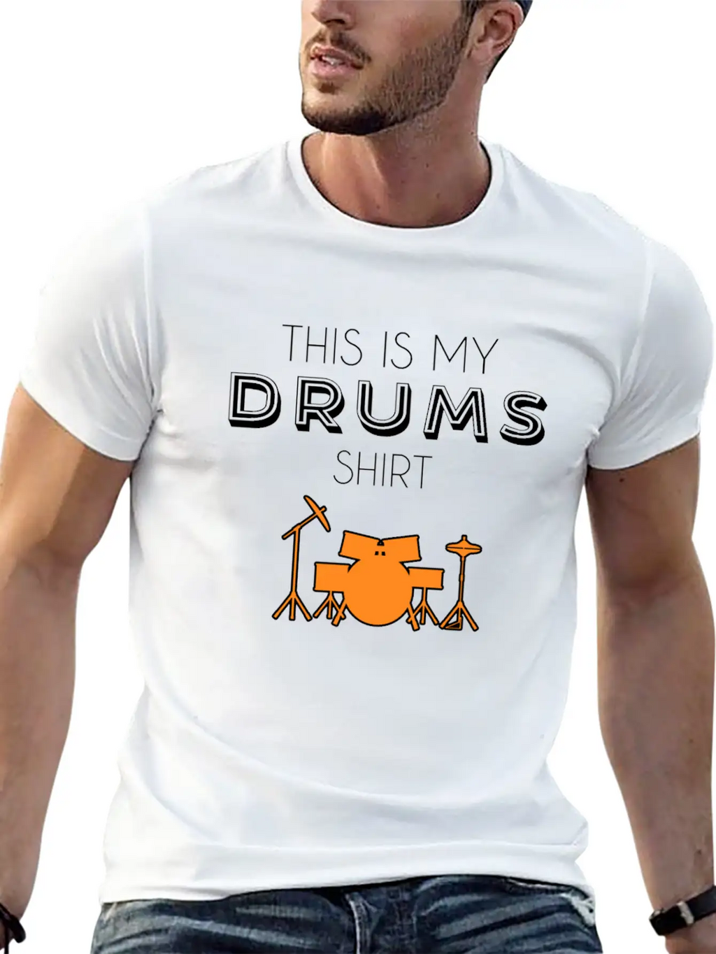 Drums Shirt Breathable Soft Cotton T-Shirt – Timeless Casual Look