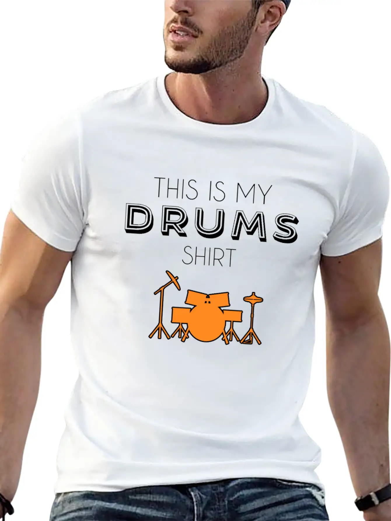 Drums Shirt Breathable Soft Cotton T-Shirt – Timeless Casual Look
