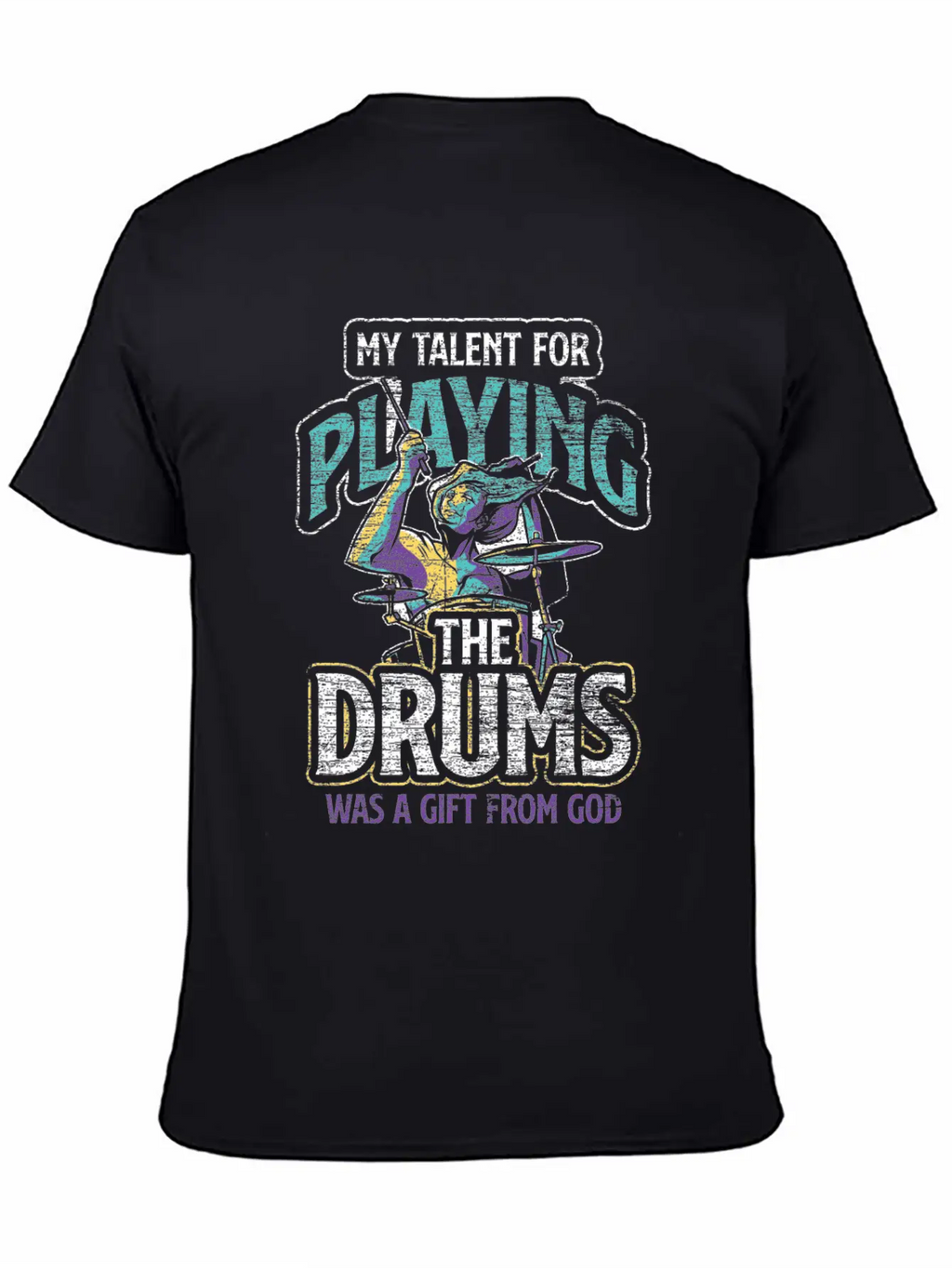 Drums Talent Unisex Casual T-Shirt – Clean Design For Daily Comfort
