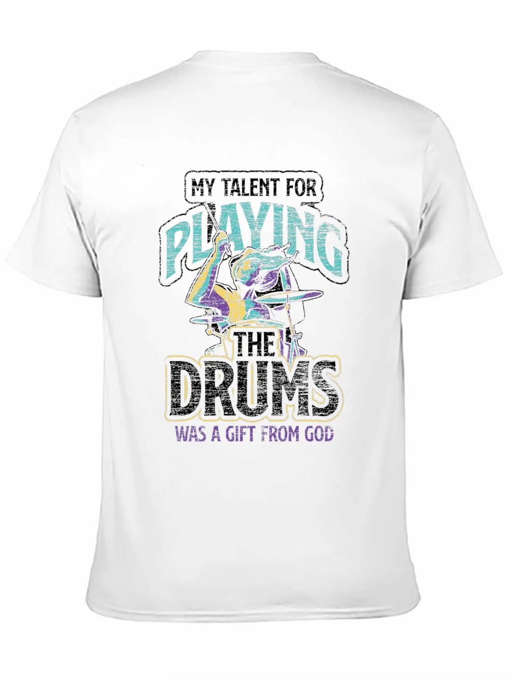 Drums Talent Unisex Casual T-Shirt – Clean Design For Daily Comfort