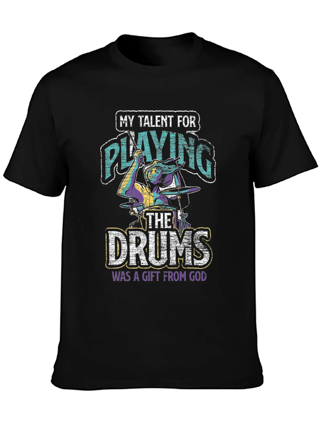 Drums Talent Unisex Casual T-Shirt – Clean Design For Daily Comfort