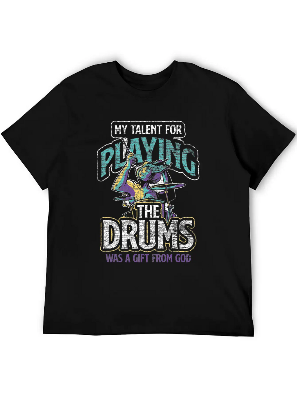 Drums Talent Unisex Casual T-Shirt – Clean Design For Daily Comfort