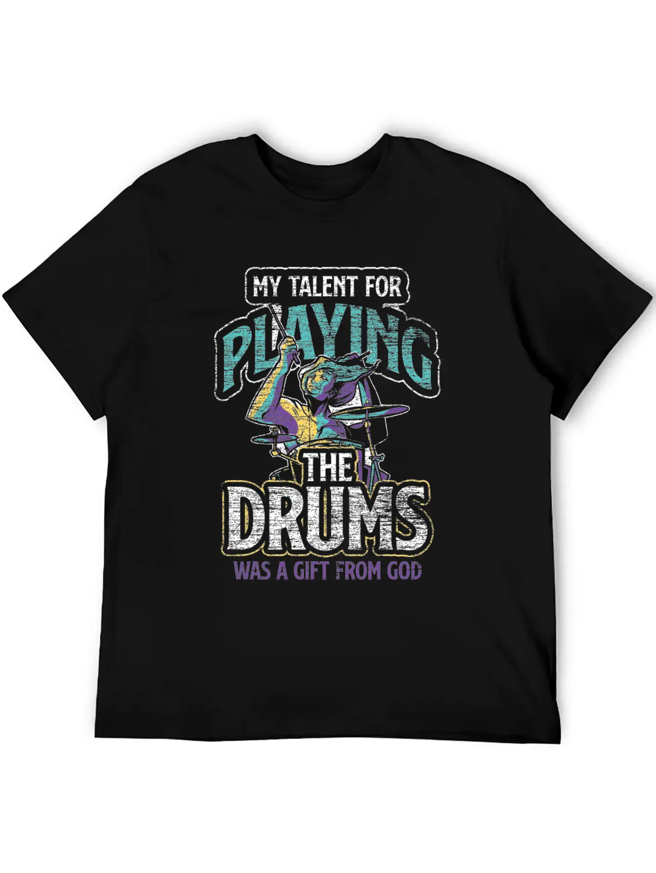 Drums Talent Unisex Casual T-Shirt – Clean Design For Daily Comfort