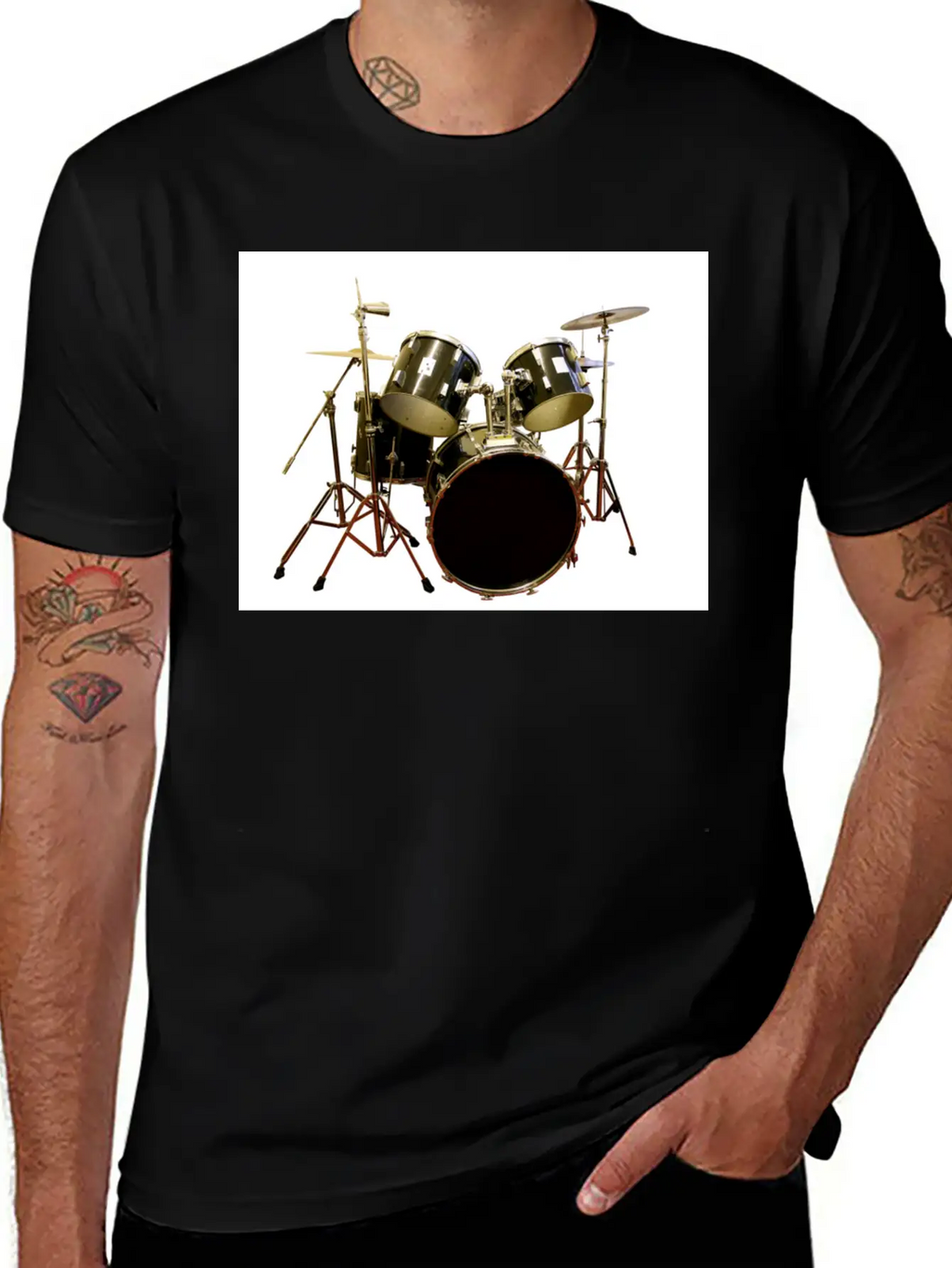 DRUMS Unisex Casual T-Shirt – Clean Design For Daily Comfort