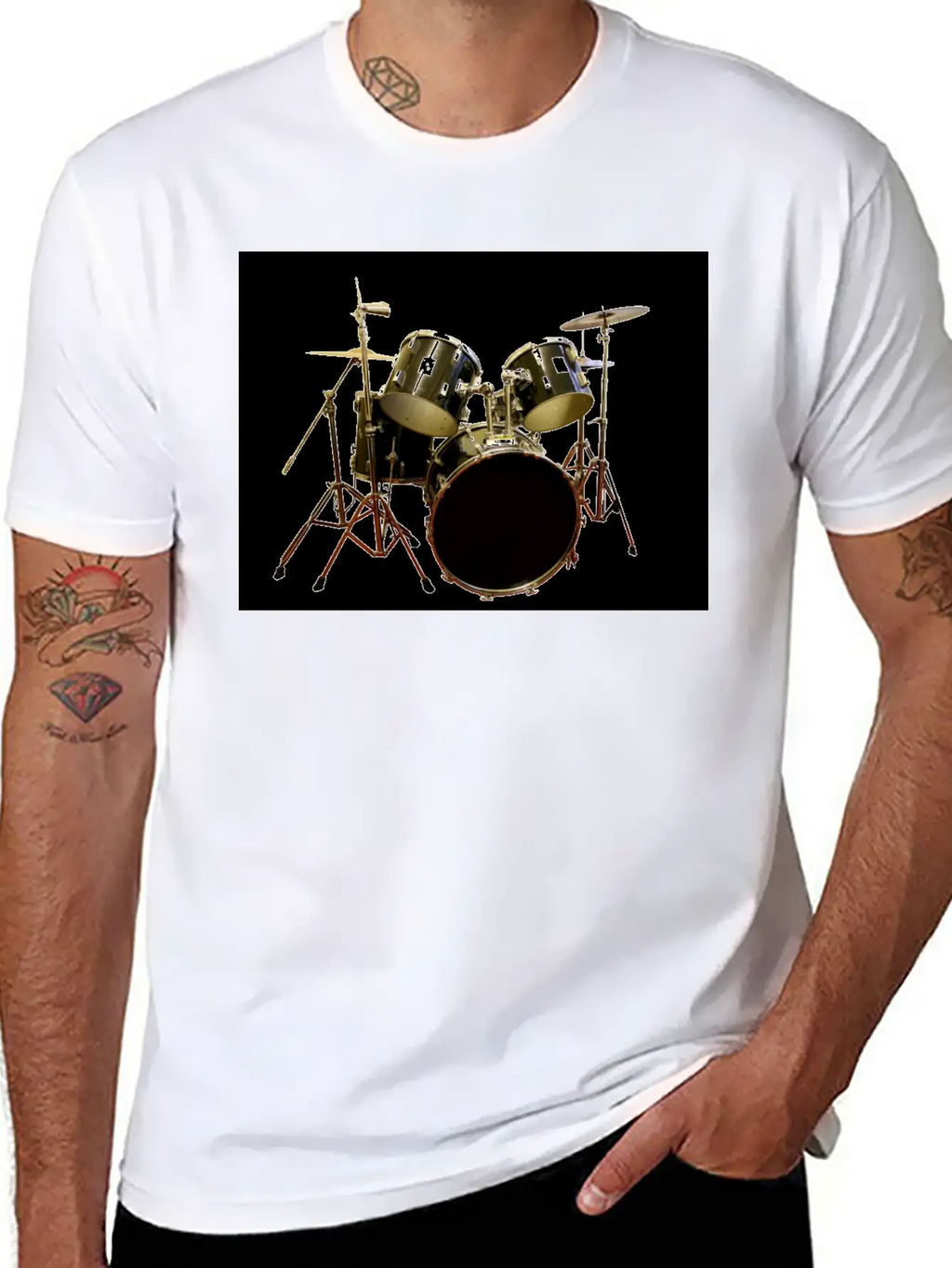 DRUMS Unisex Casual T-Shirt – Clean Design For Daily Comfort