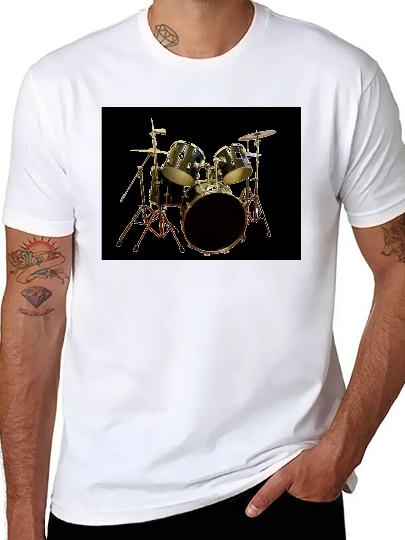 DRUMS Unisex Casual T-Shirt – Clean Design For Daily Comfort