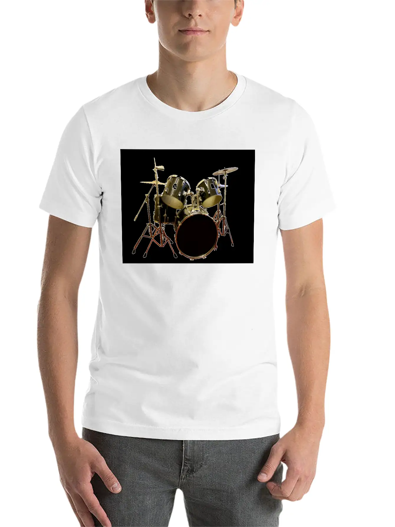 DRUMS Unisex Casual T-Shirt – Clean Design For Daily Comfort