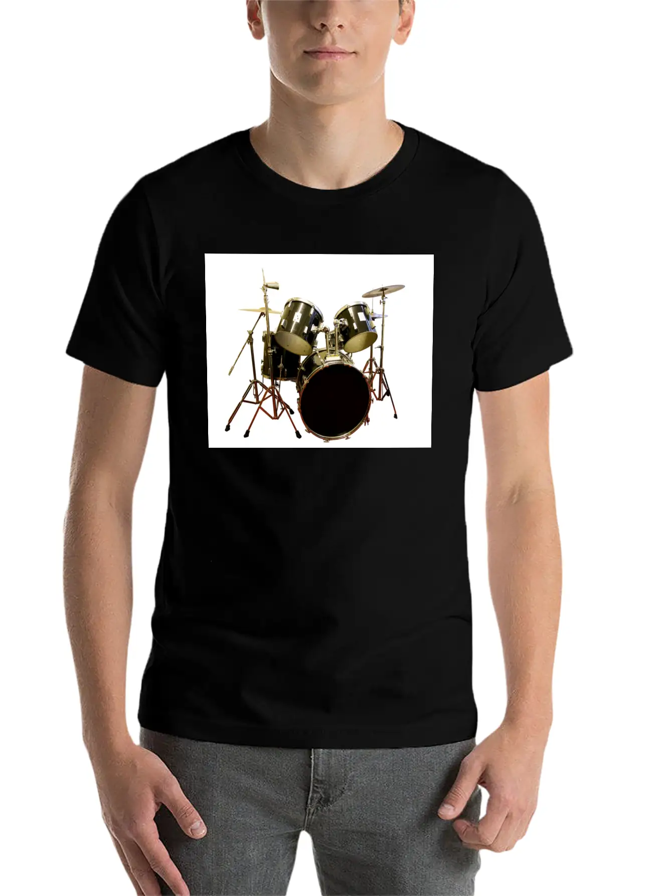 DRUMS Unisex Casual T-Shirt – Clean Design For Daily Comfort