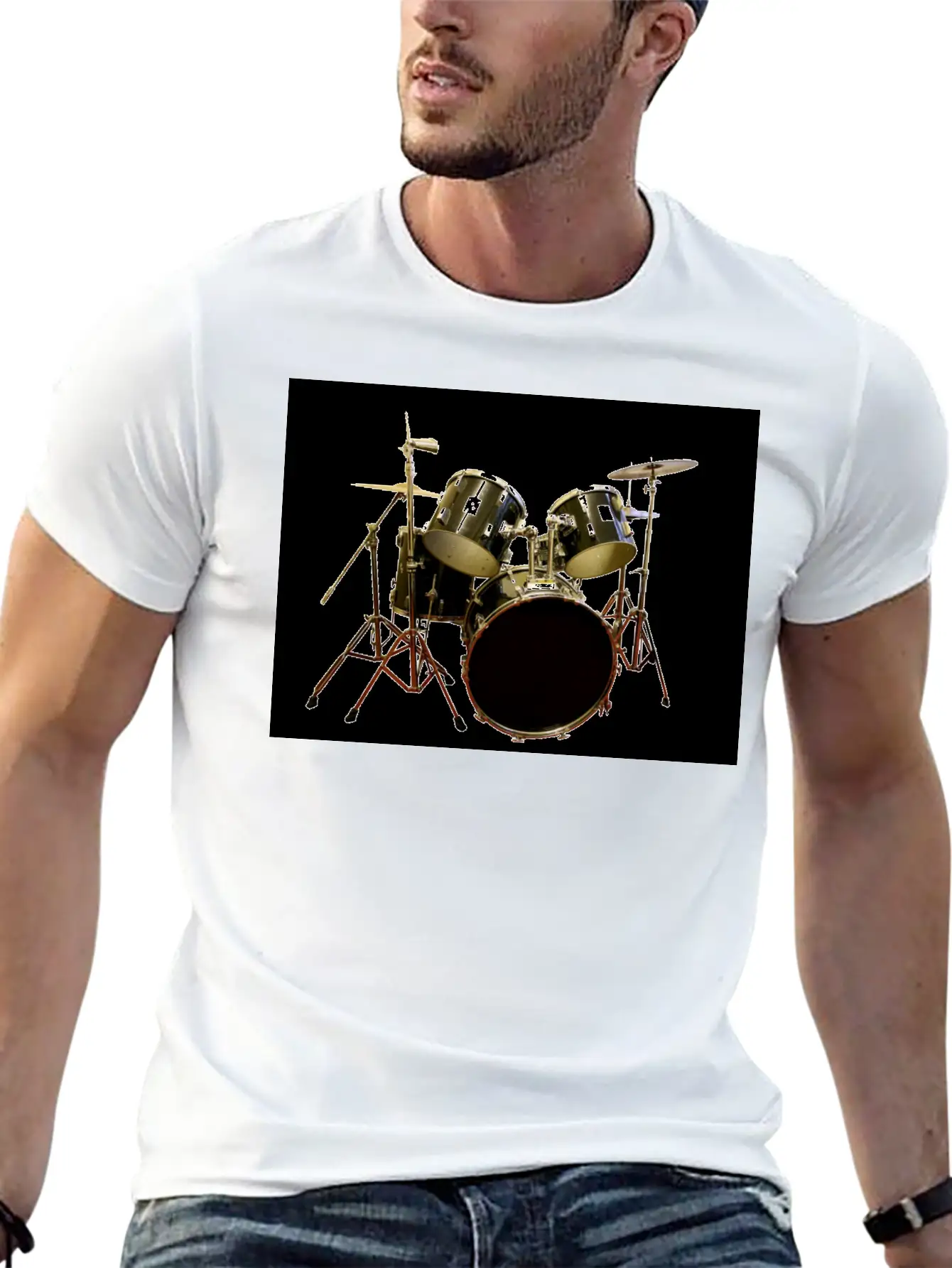 DRUMS Unisex Casual T-Shirt – Clean Design For Daily Comfort