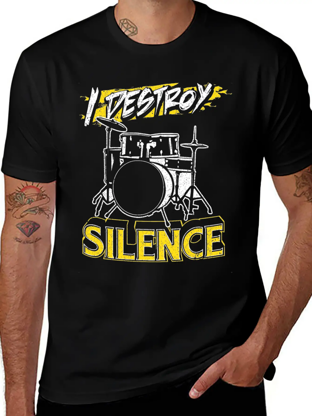 Drumsticks Drum Sets Drummer Silence Drumming Unisex Casual T-Shirt – Clean Design For Daily Comfort