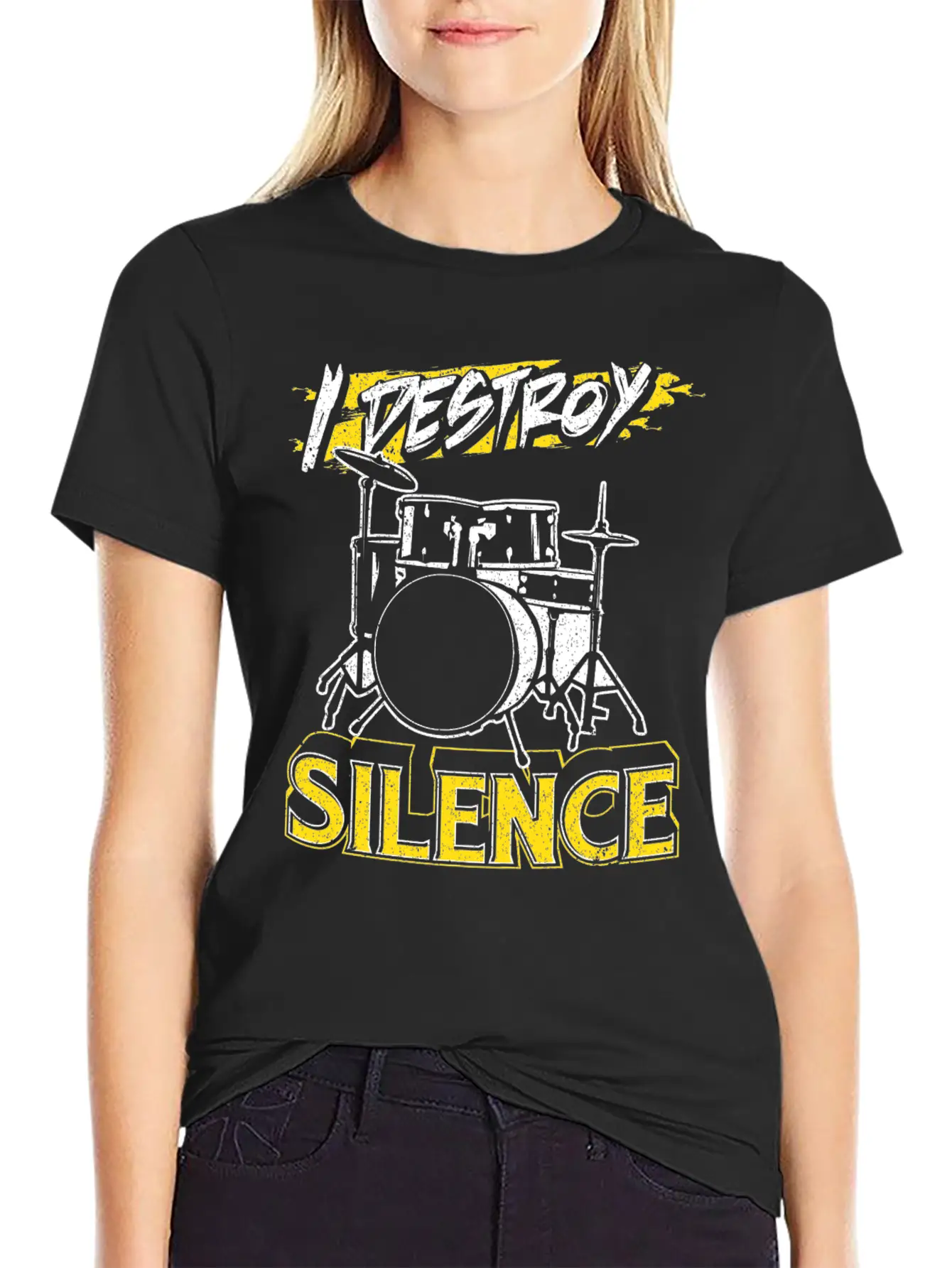 Drumsticks Drum Sets Drummer Silence Drumming Unisex Casual T-Shirt – Clean Design For Daily Comfort