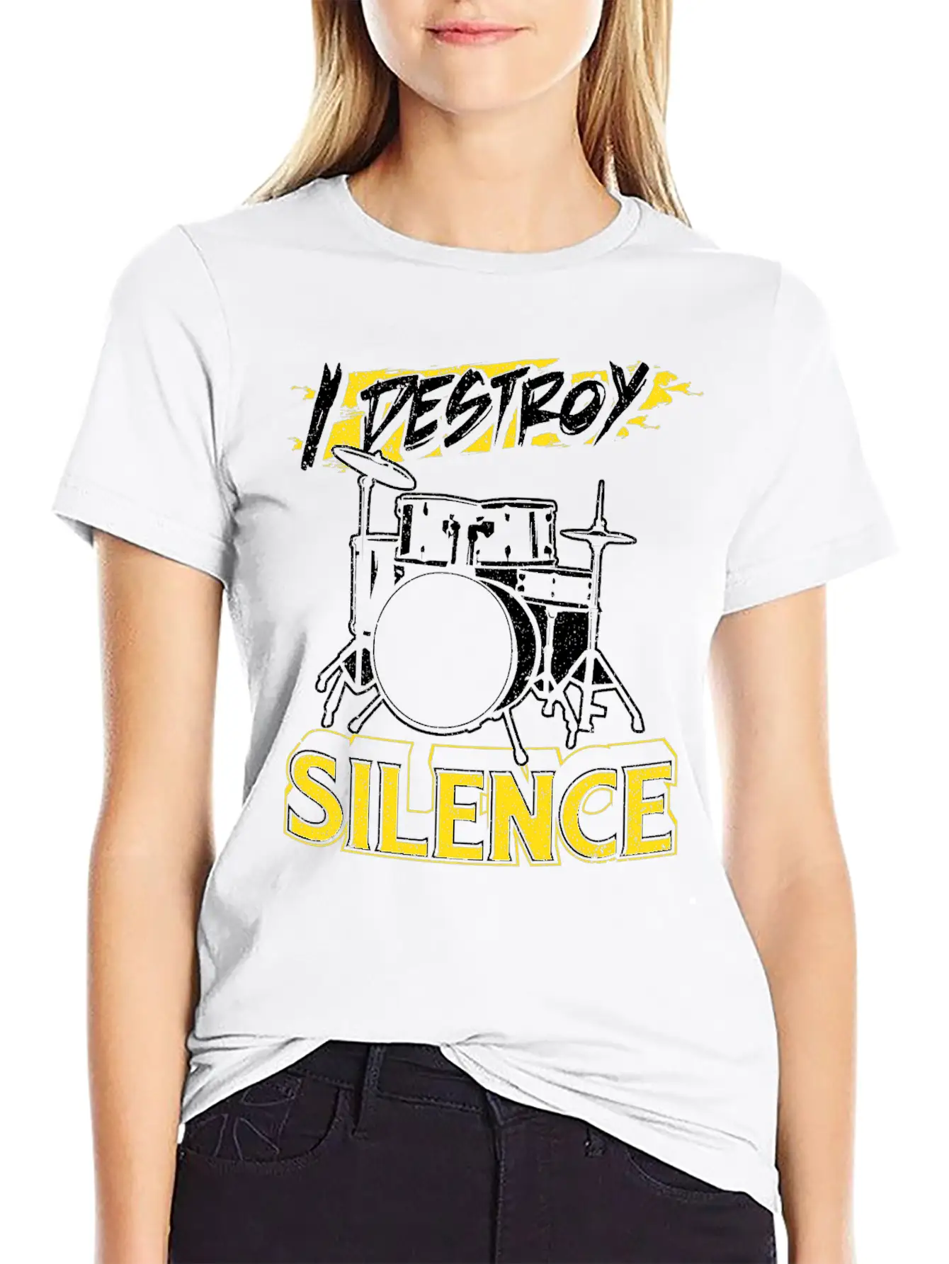 Drumsticks Drum Sets Drummer Silence Drumming Unisex Casual T-Shirt – Clean Design For Daily Comfort