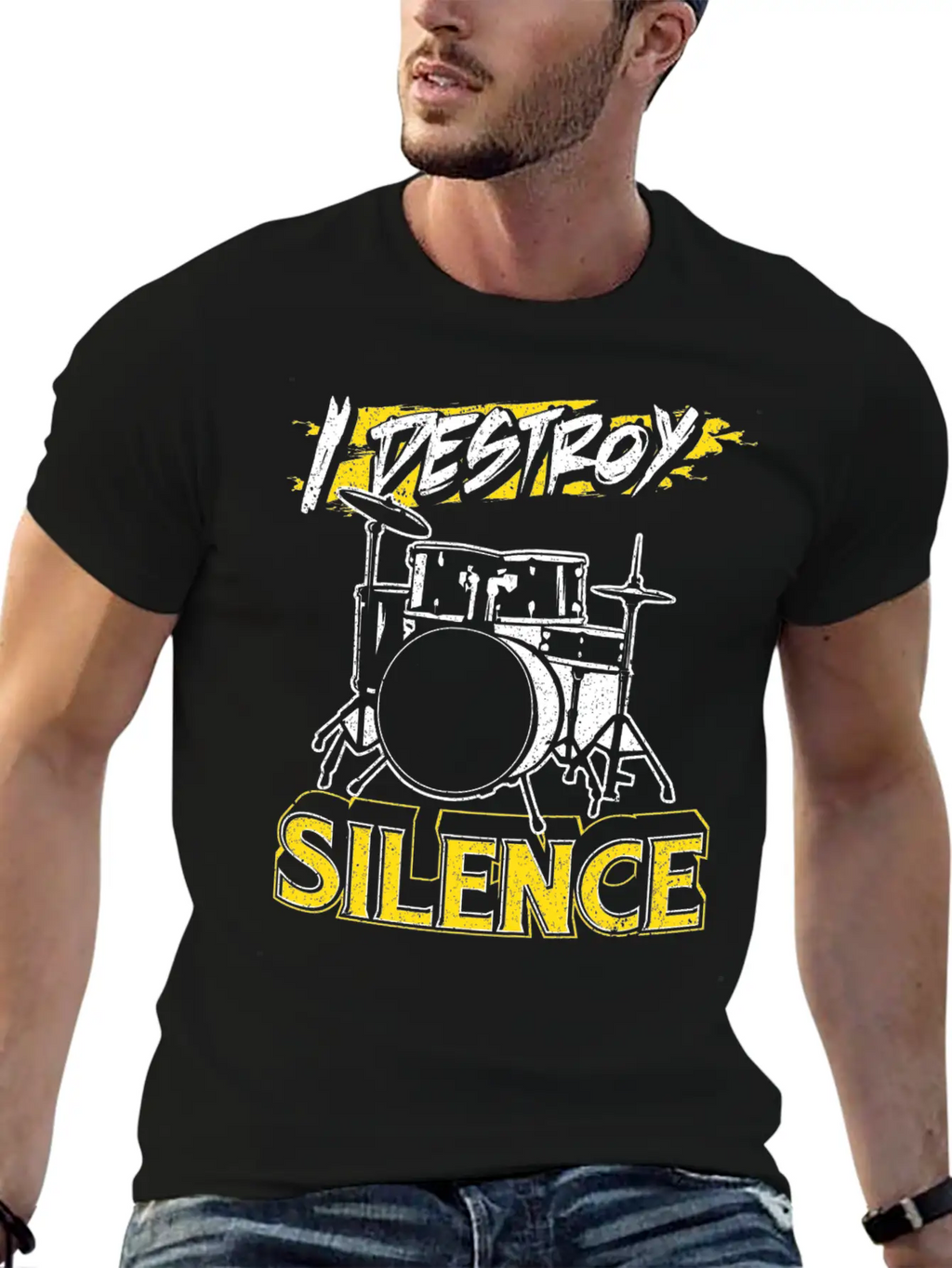 Drumsticks Drum Sets Drummer Silence Drumming Unisex Casual T-Shirt – Clean Design For Daily Comfort