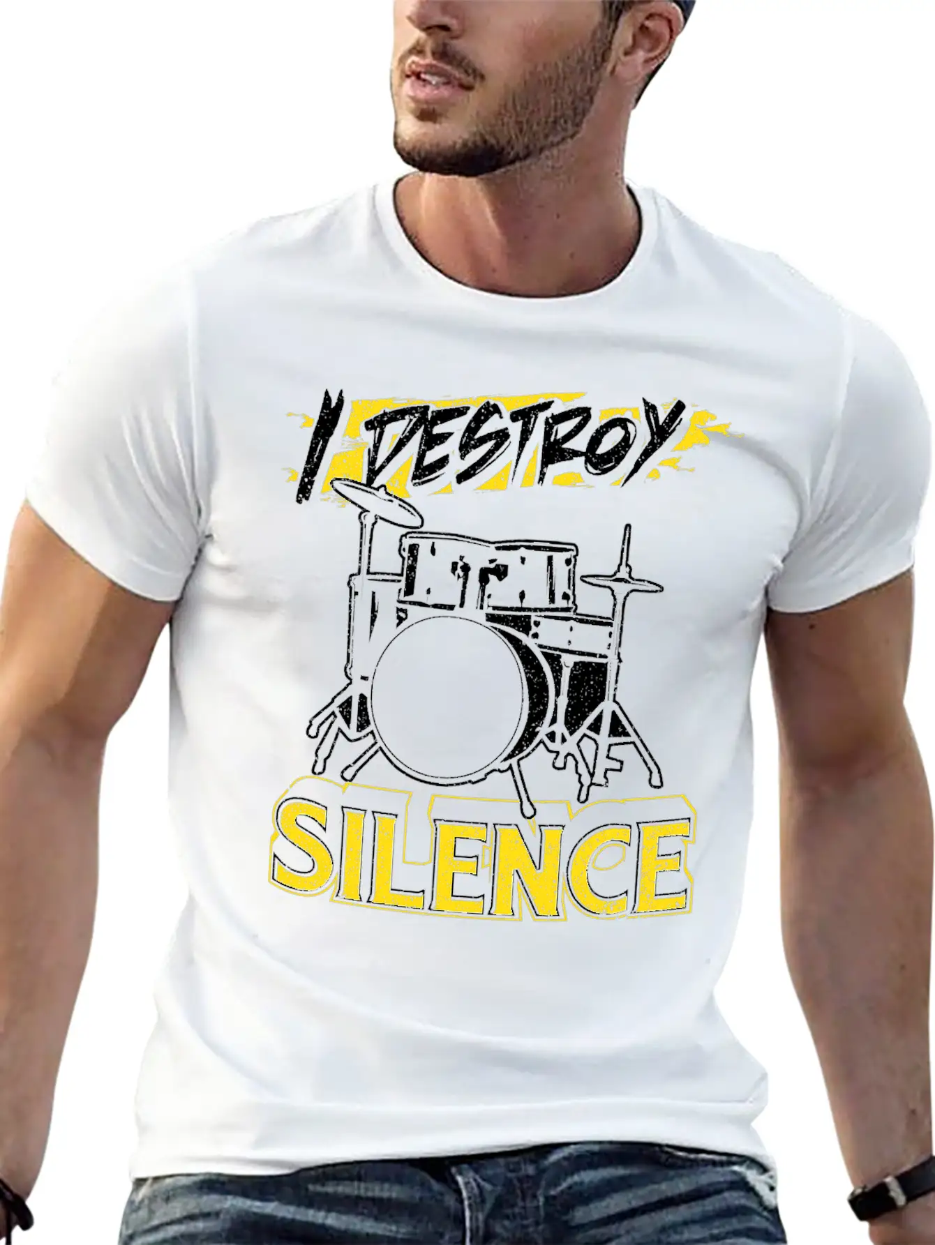Drumsticks Drum Sets Drummer Silence Drumming Unisex Casual T-Shirt – Clean Design For Daily Comfort