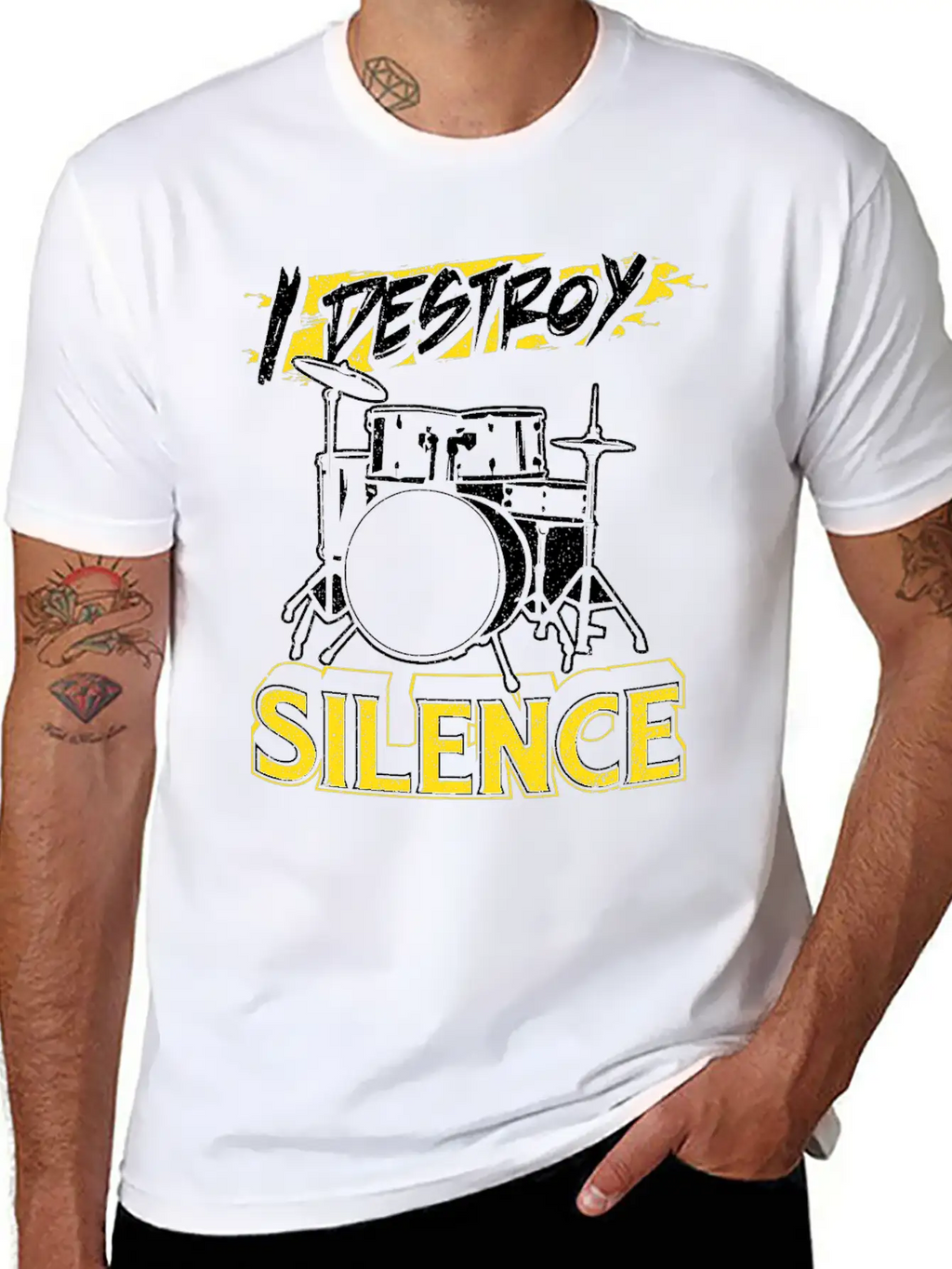 Drumsticks Drum Sets Drummer Silence Drumming Unisex Casual T-Shirt – Clean Design For Daily Comfort