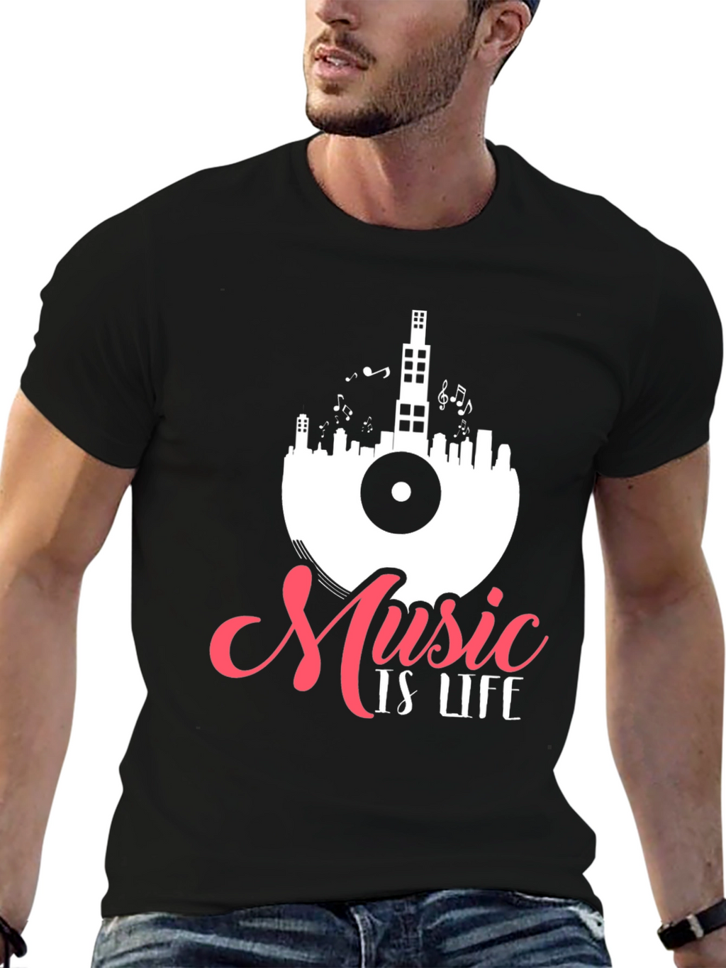 Music is Life Graphic Tee