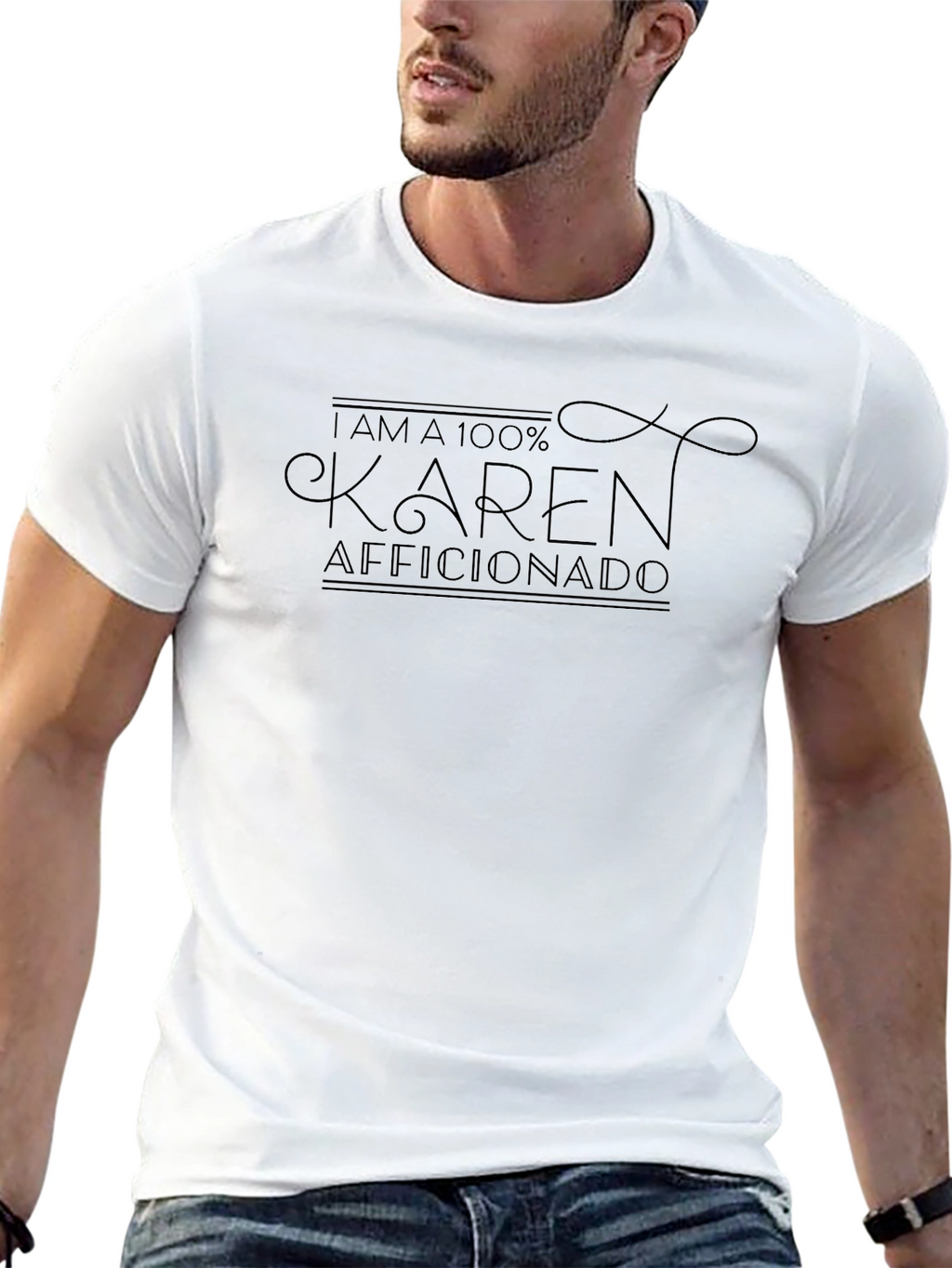 I Am A 100% Karen Aficionado Black Tee